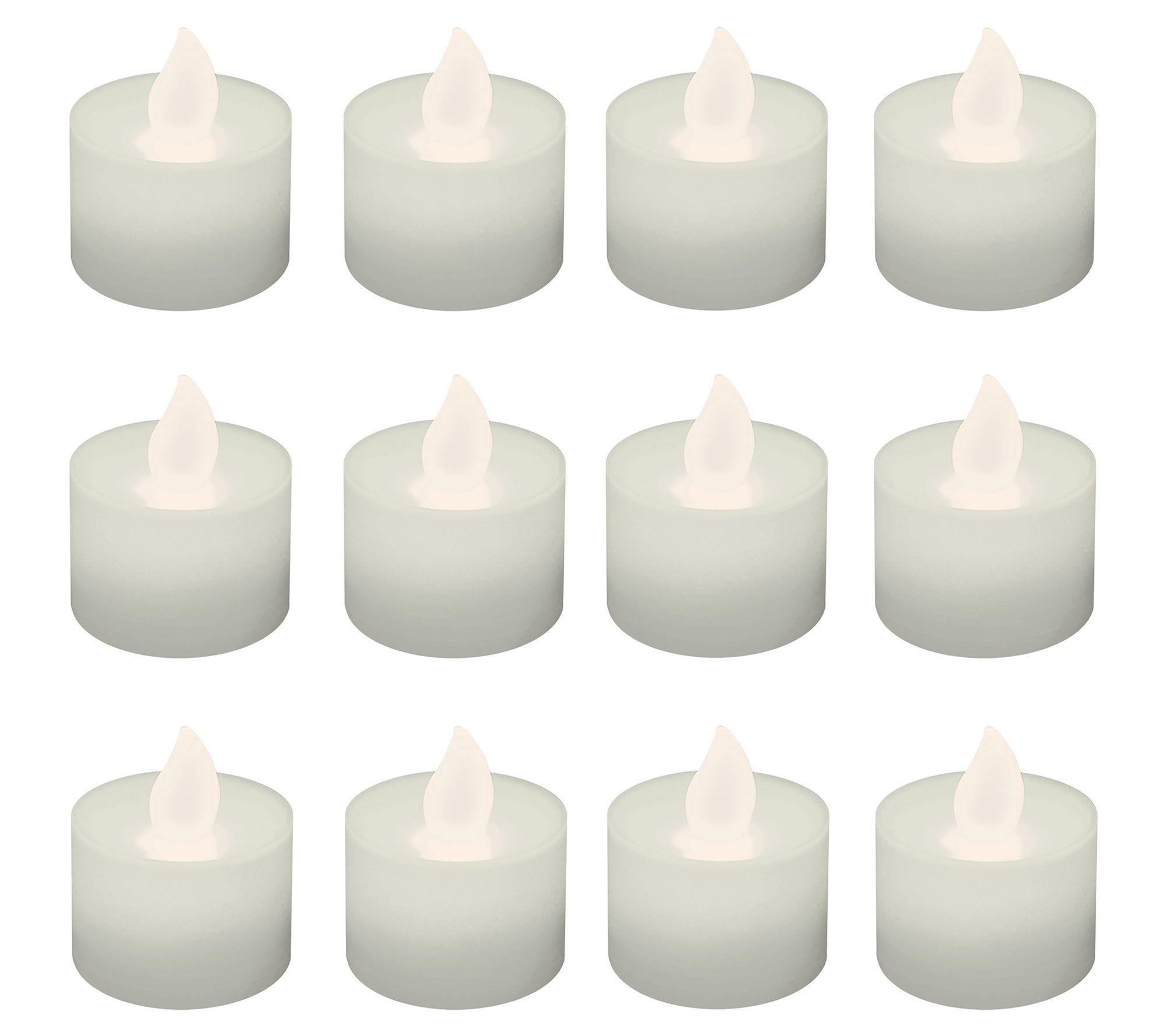LumaBase B/O Te a Light Candles , Soft White- S et of 12
