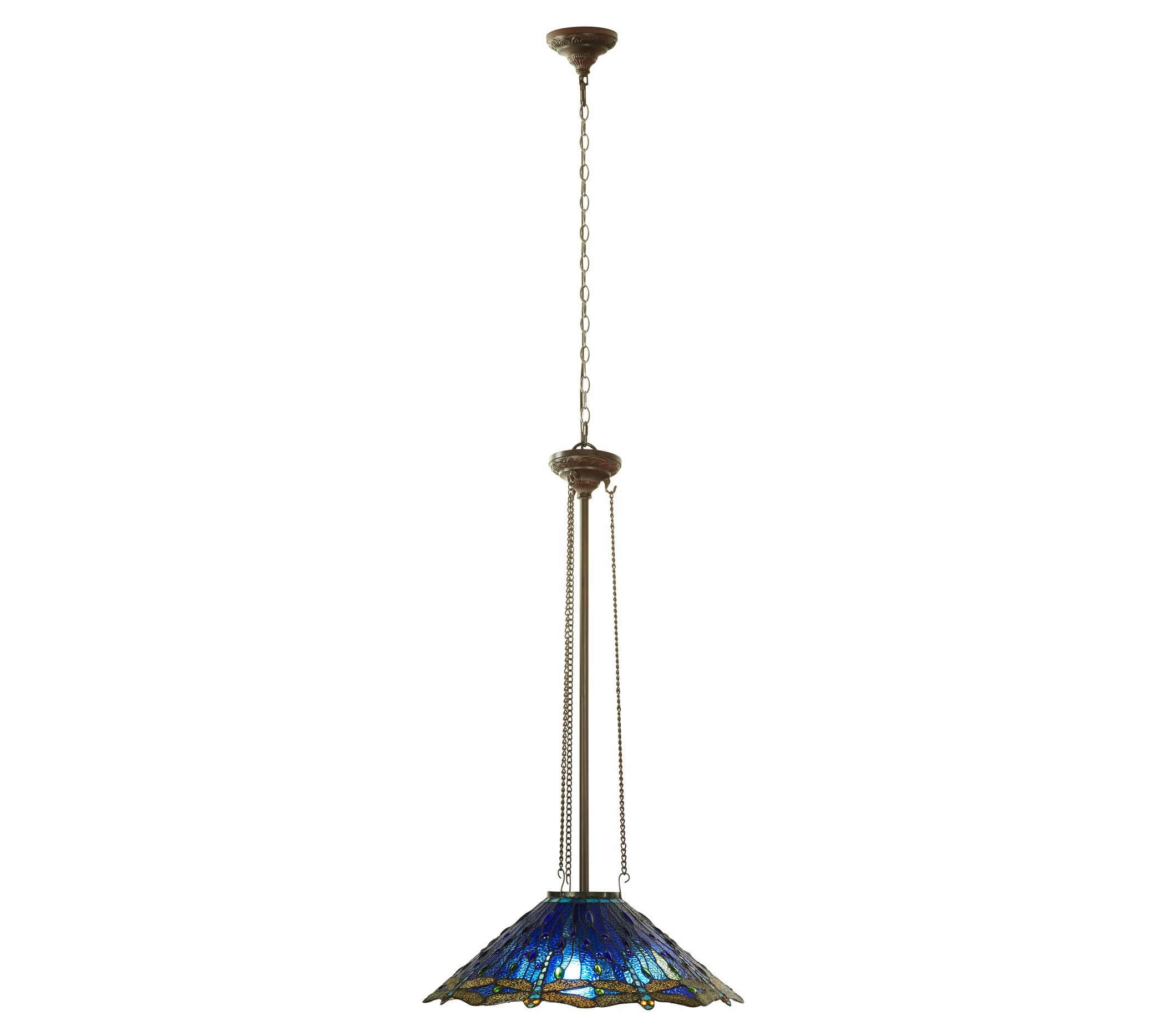 River of Goods 24''W Tiffany-Style Dragonfly Pedant Light