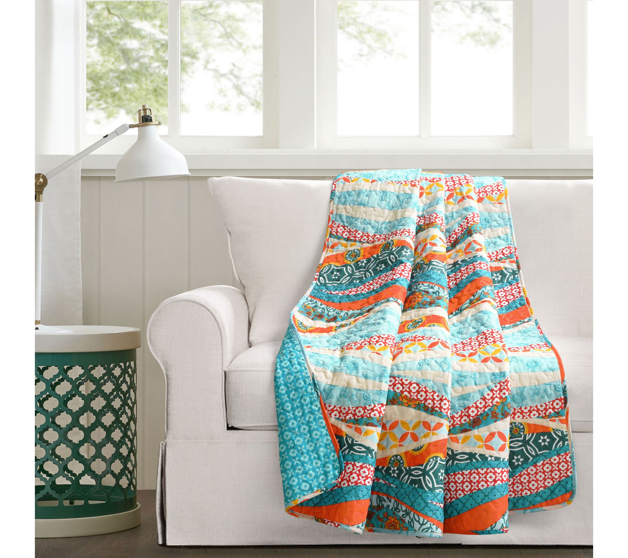 Lush Decor Hailey Watercolor Cotton Throw Single 50X60