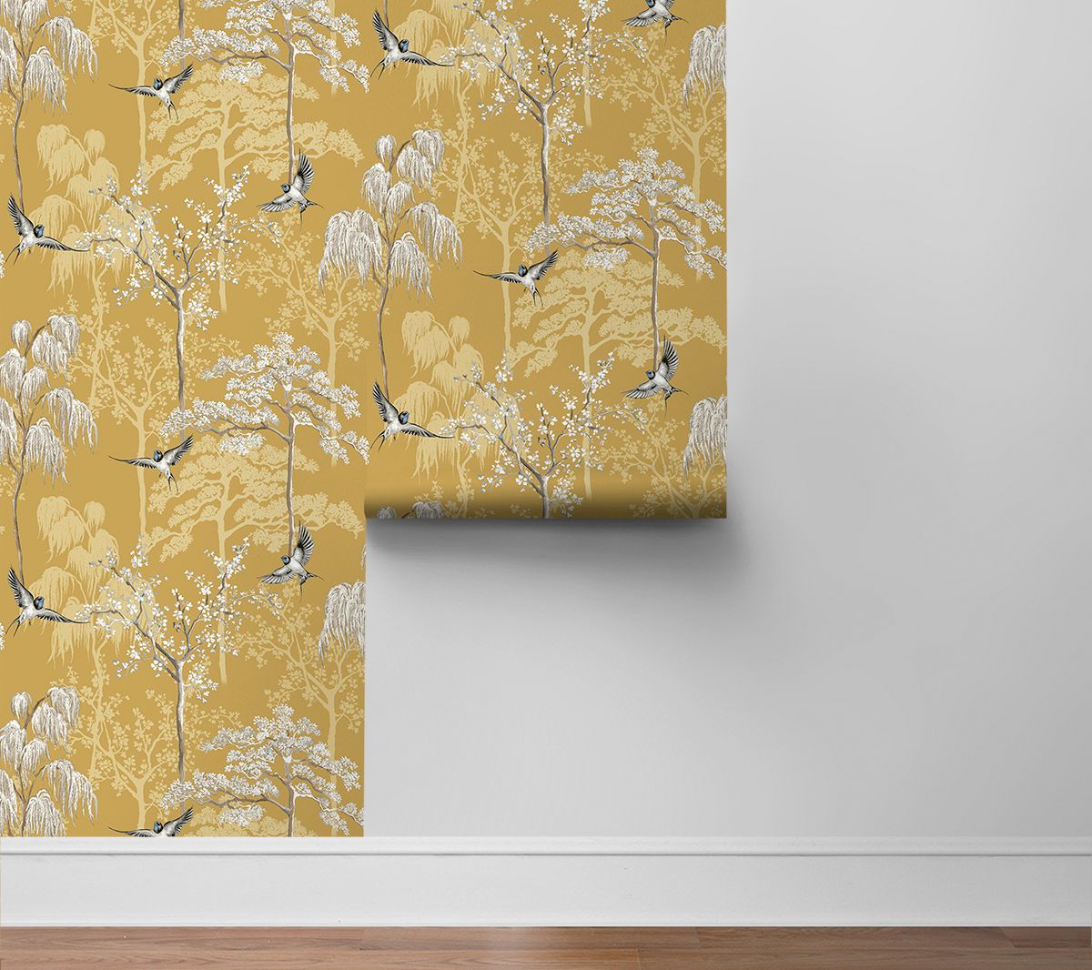 NextWall Bird Garden Peel and Stick Wallpaper