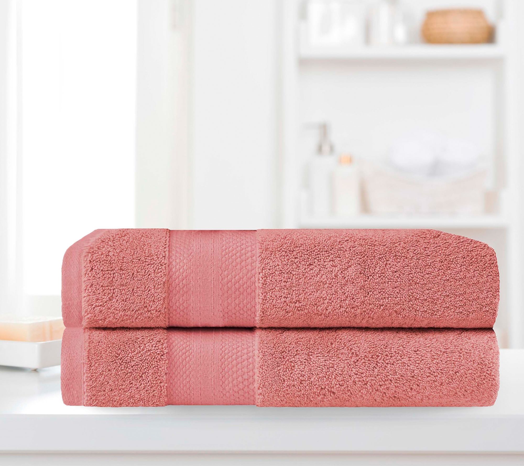 Superior Turkish Cotton Solid 2-PC Ultra-Plush Bath Sheet Set