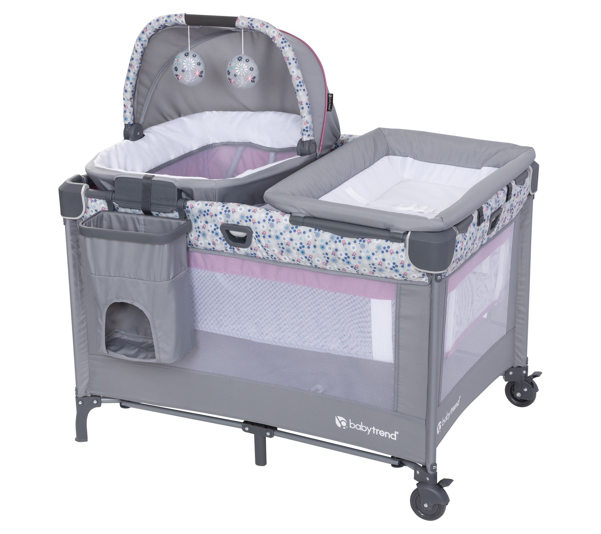 Baby Trend Nursery Den Playard with Rocking Cradle - QVC.com