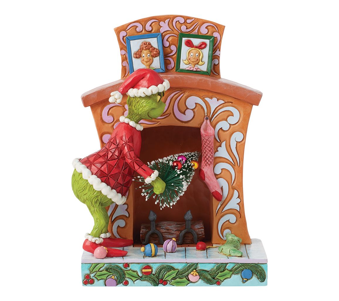 Grinch by Jim Shore Grinch Pushing Tree Up