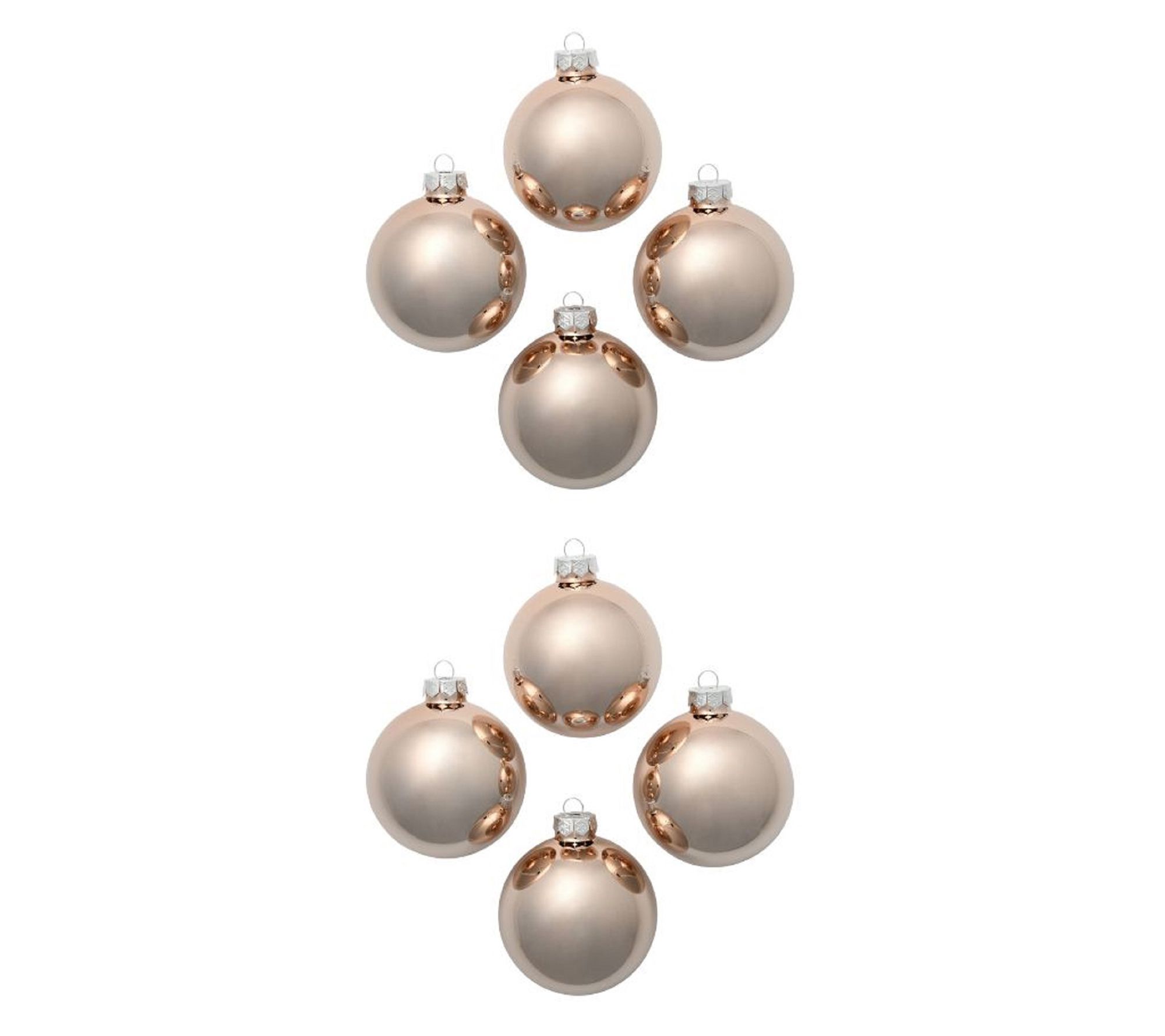 Whitehurst Set of (8) 3.25" Shiny Finish GlassOrnament