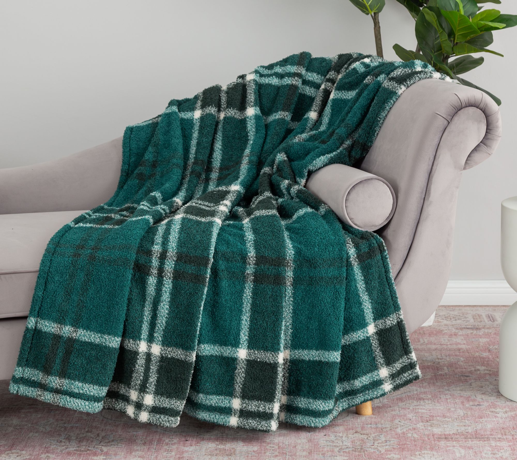 Berkshire Retro Plaid Plush 60x70 Throw