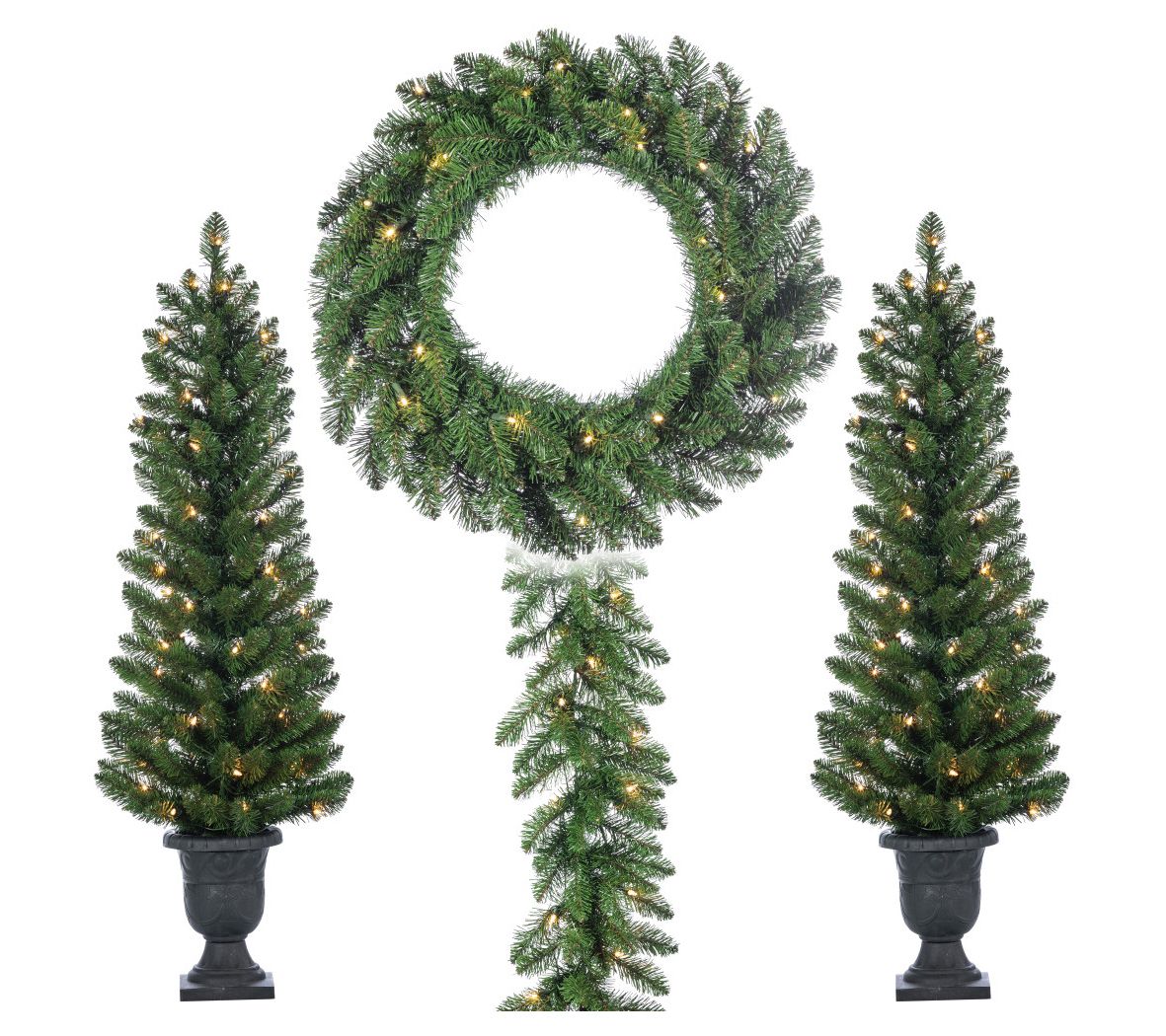 Complete 4 Piece Vancouver Pine Holiday Decor S et by Sterling