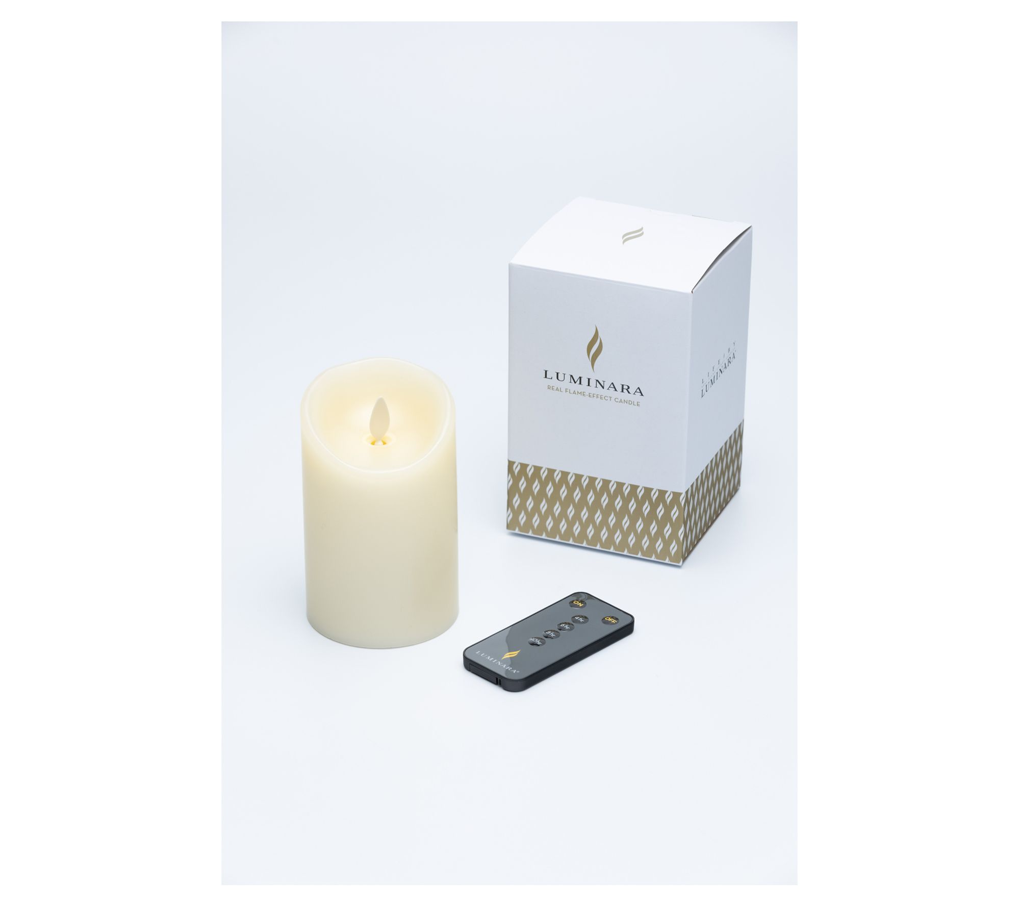 Luminara 4.5" Tall Unscented Flameless Candle with Remote