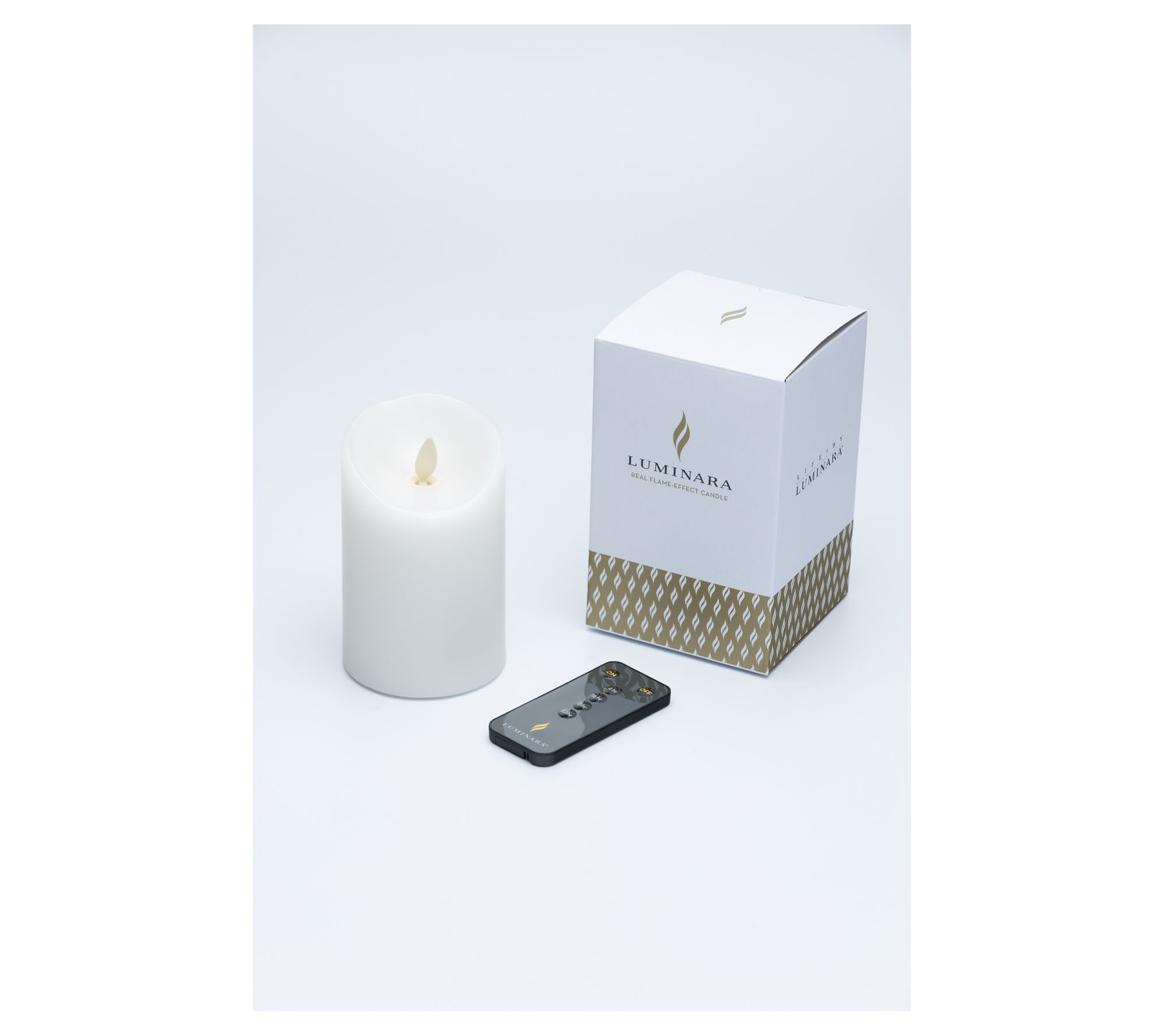 Luminara 4.5" Tall Unscented Flameless Candle with Remote