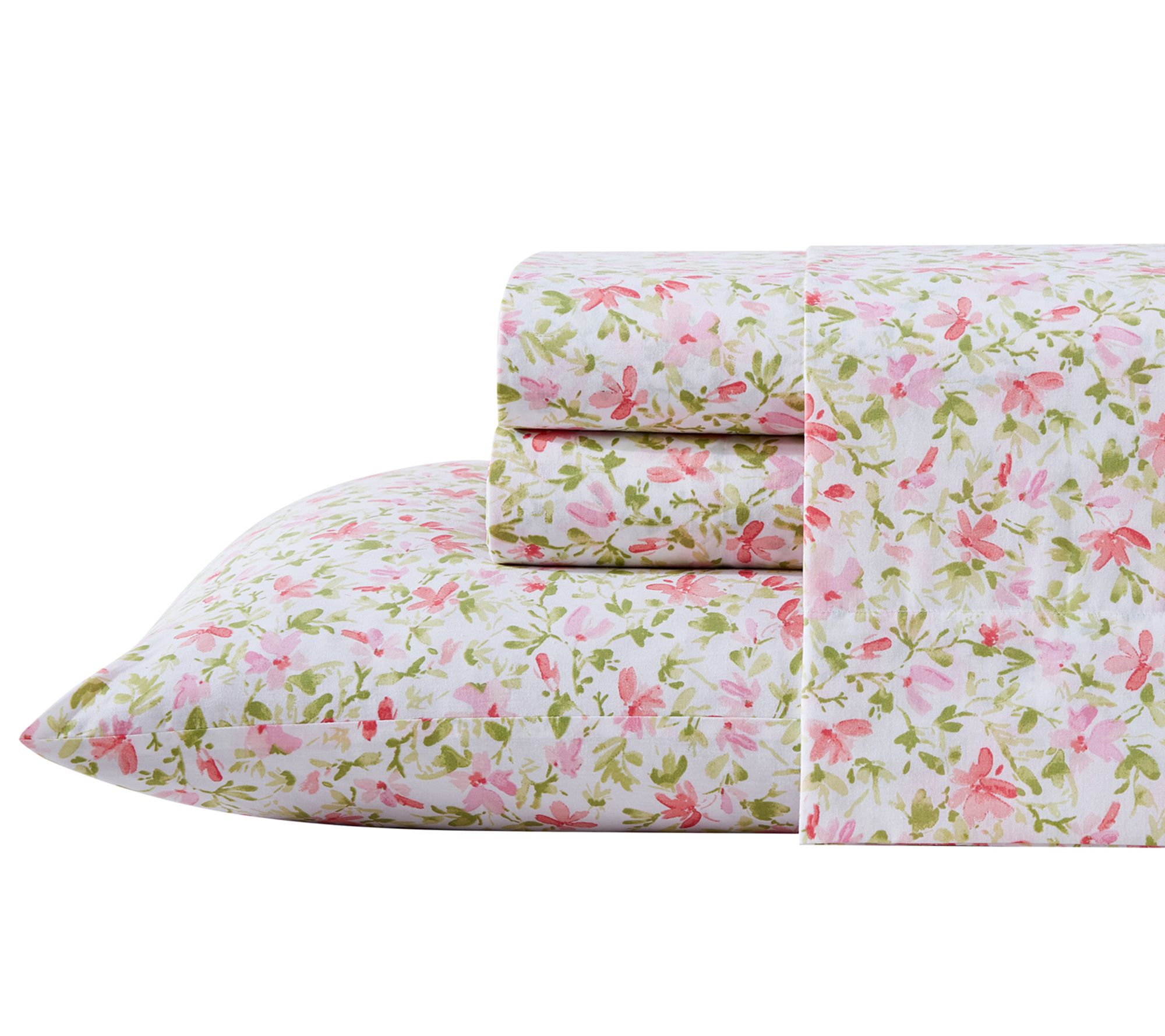 Laura Ashley Norella - Cotton Pink King Sheet Set