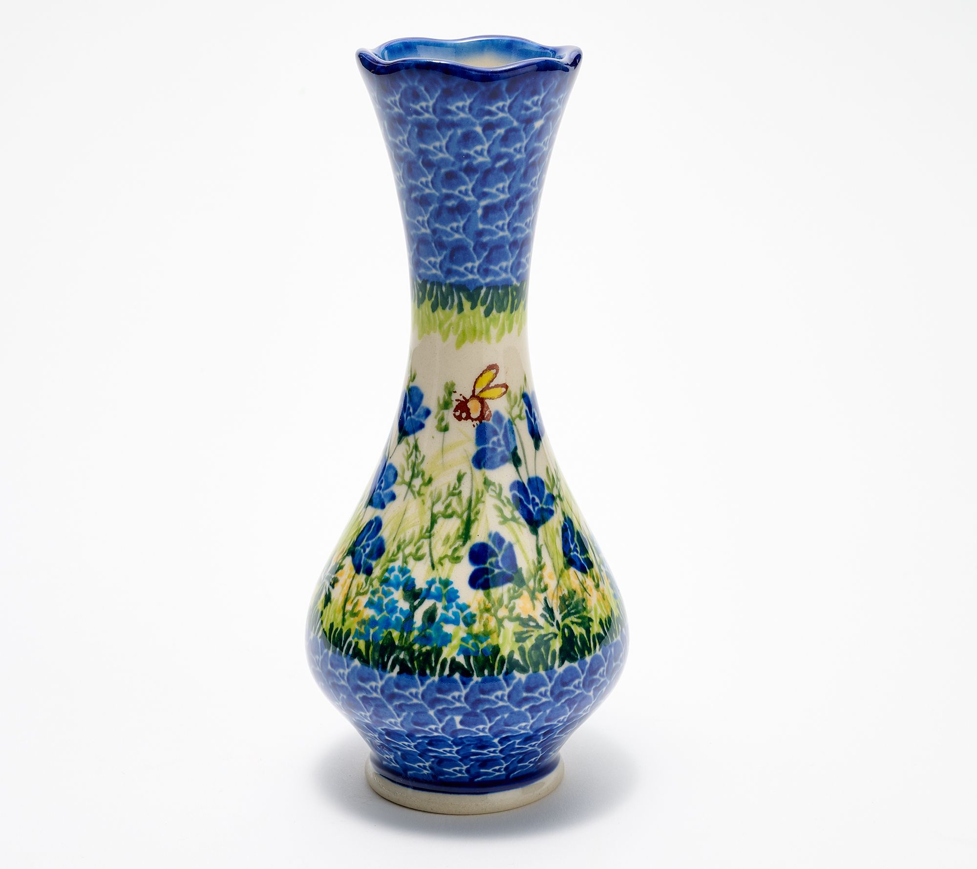 Lidia's Polish Pottery Hand Painted Bud Vase