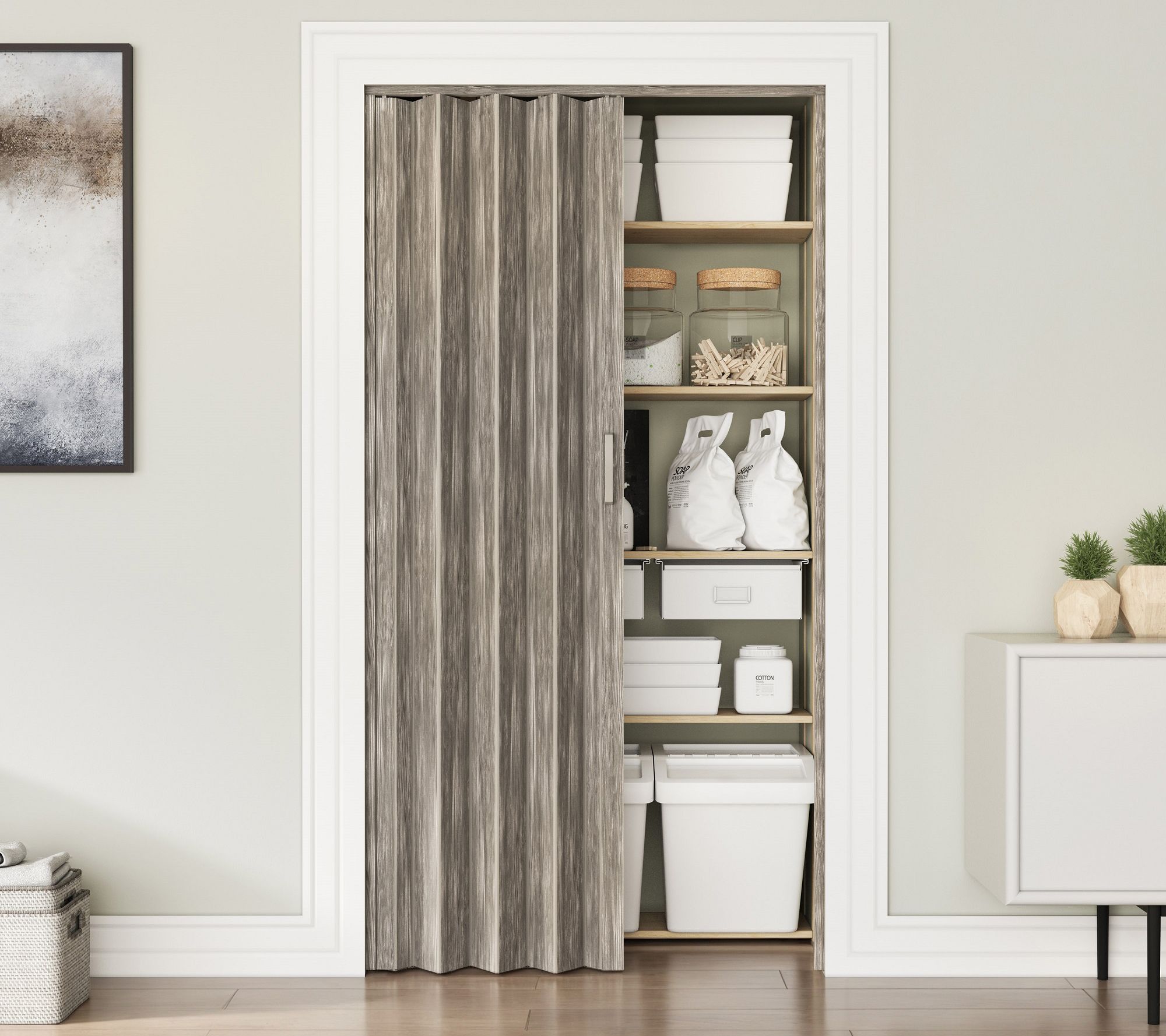 Techni Home Loft Series 36"W Double Walled Accordion Door