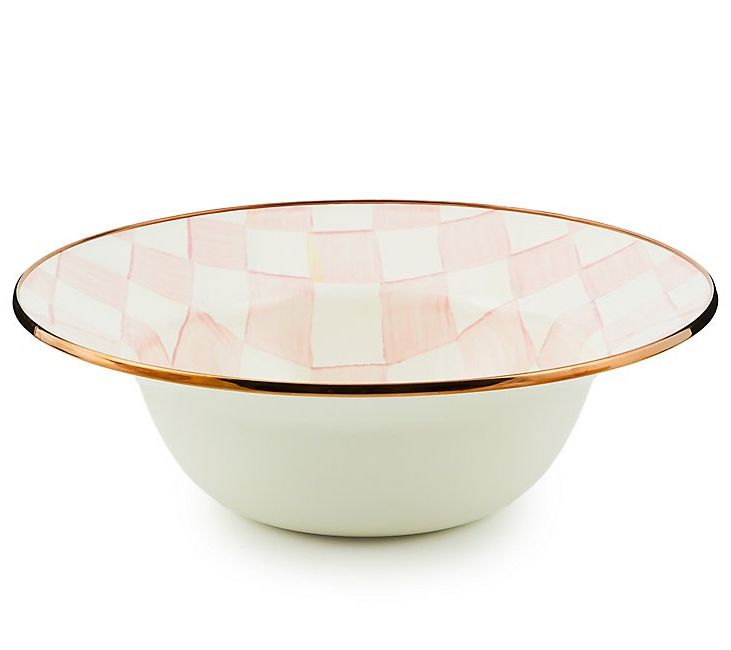 MacKenzie- Childs 40oz. Enamel Check Serving Bowl