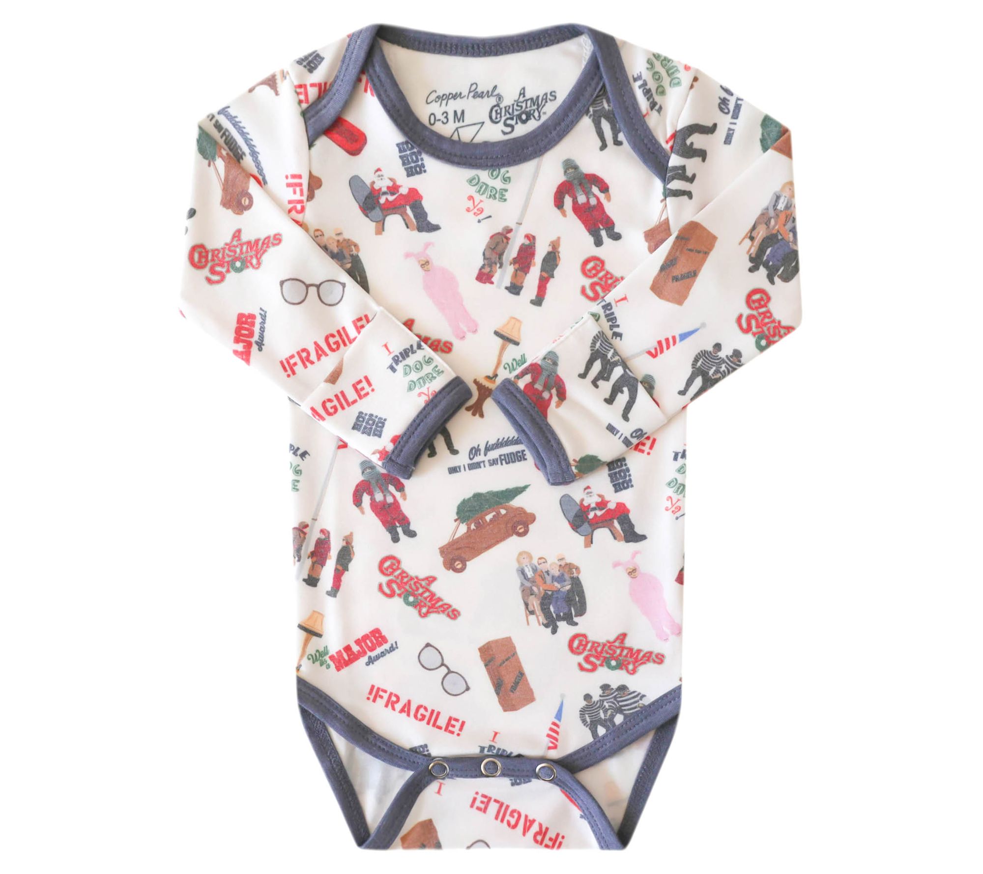 Copper Pearl Long Sleeve Bodysuit - Christmas C lassics | QVC