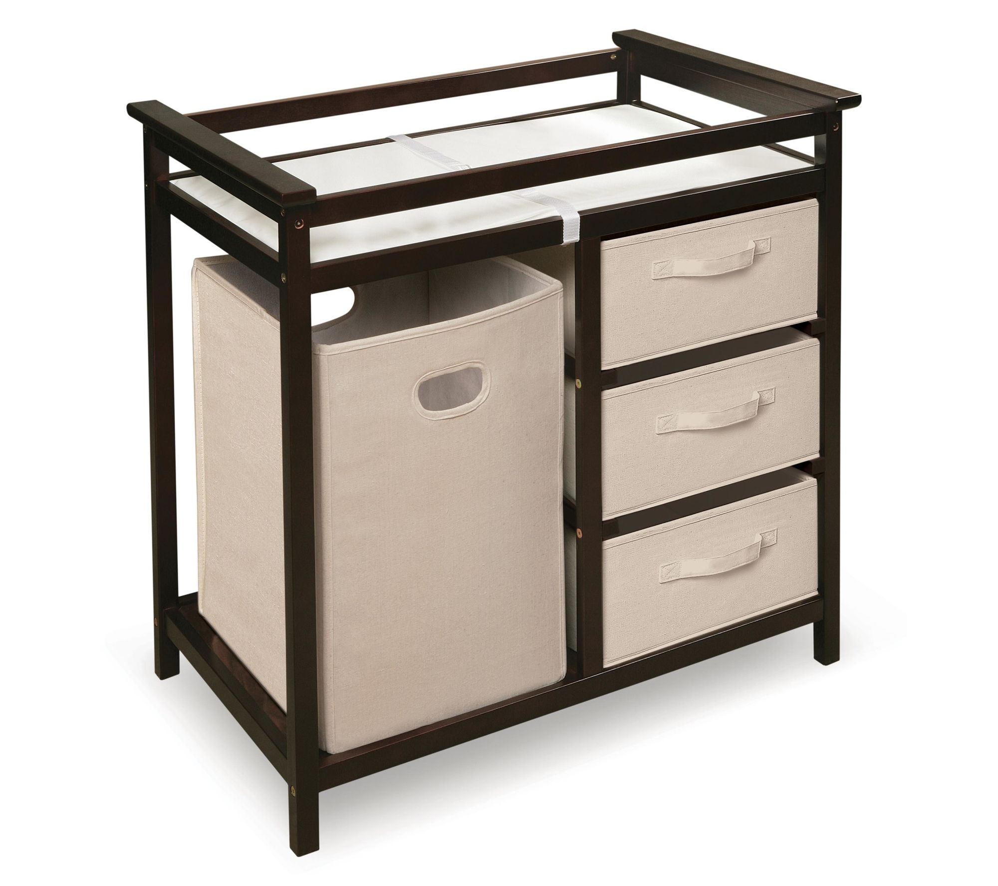 Badger Basket Modern Changing Table with Hamperand Baskets