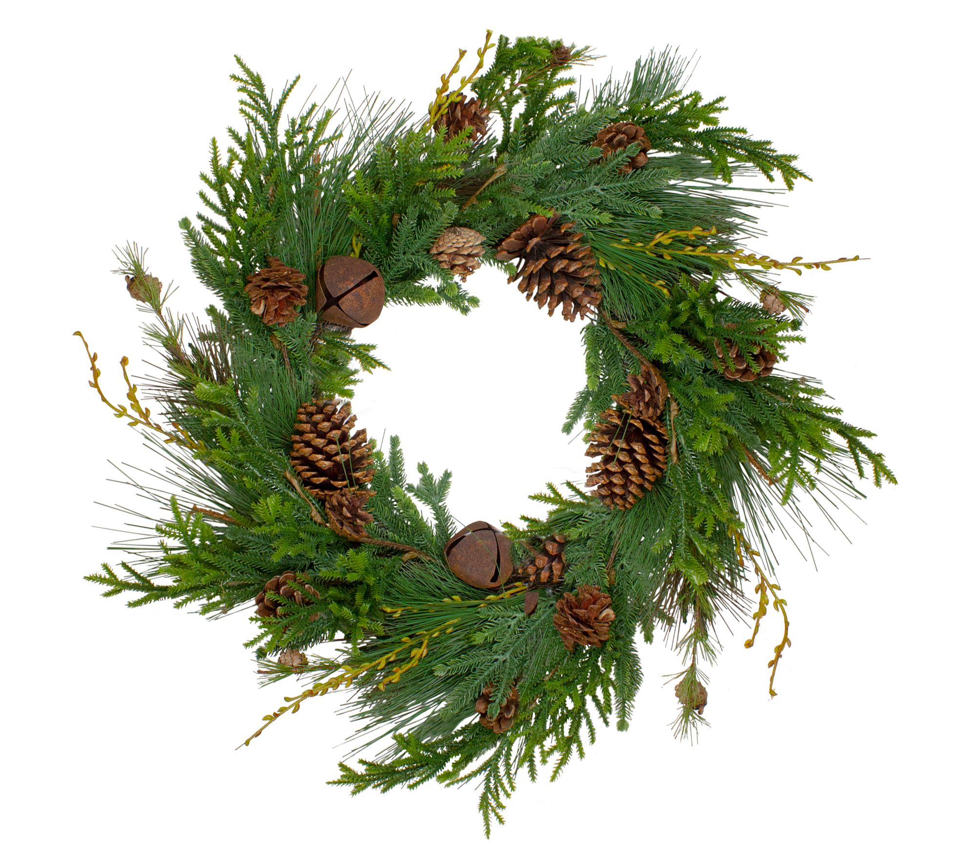 Northlight Rustic Pinecone Christmas Wreath 26" Unlit