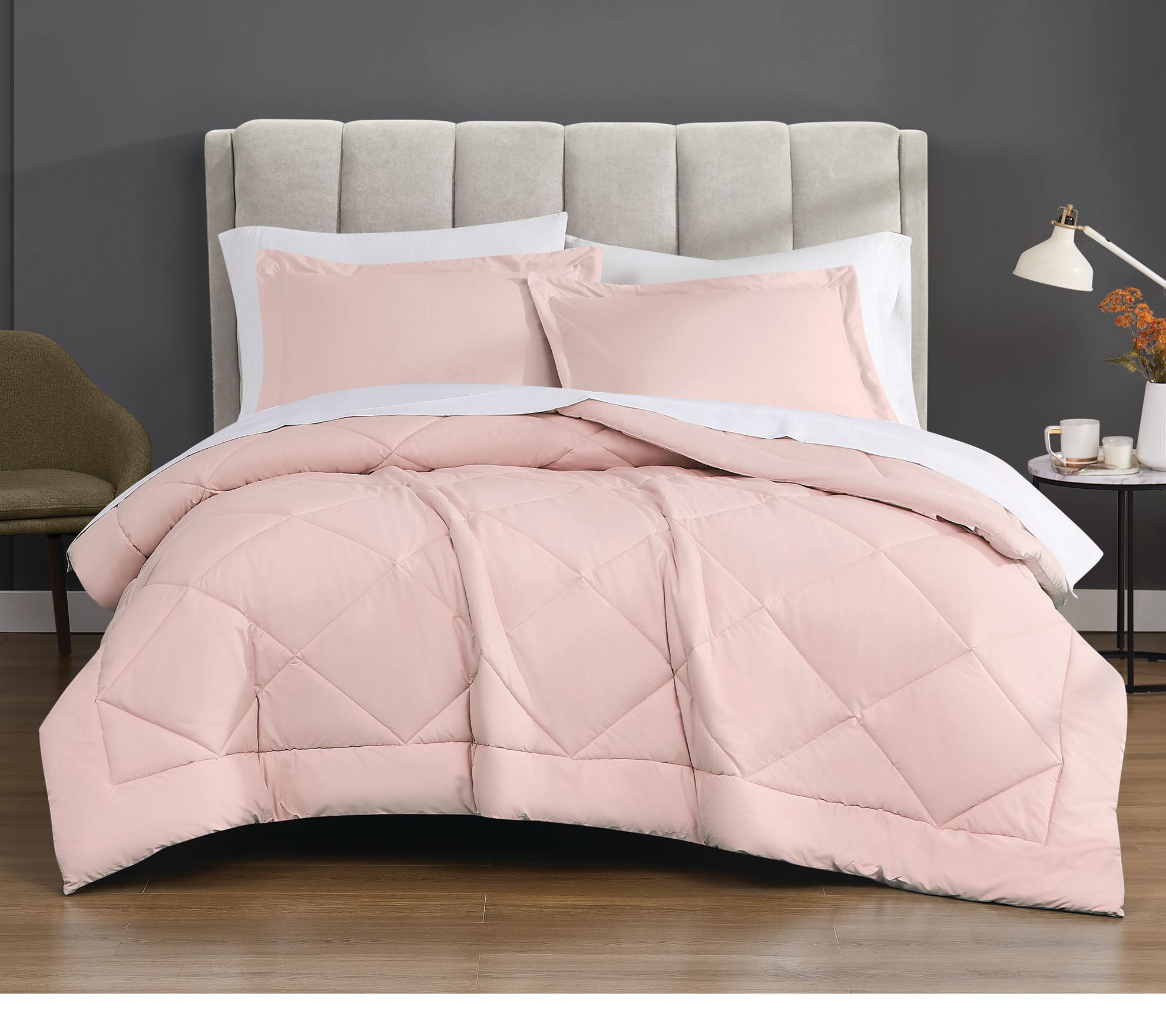 Cannon Solid Percale Full/Queen 3-Piece Comforter Set