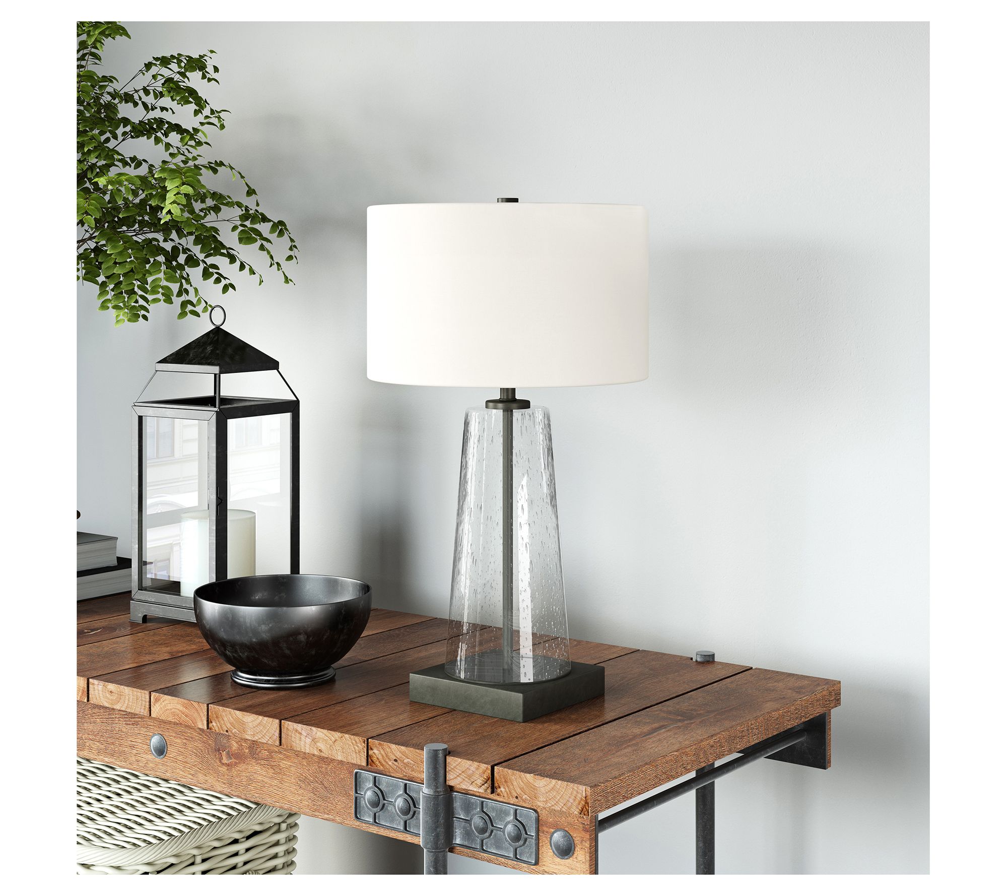 Hudson&Canal Dax 27.5" Tall Table Lamp with Fabric Shade