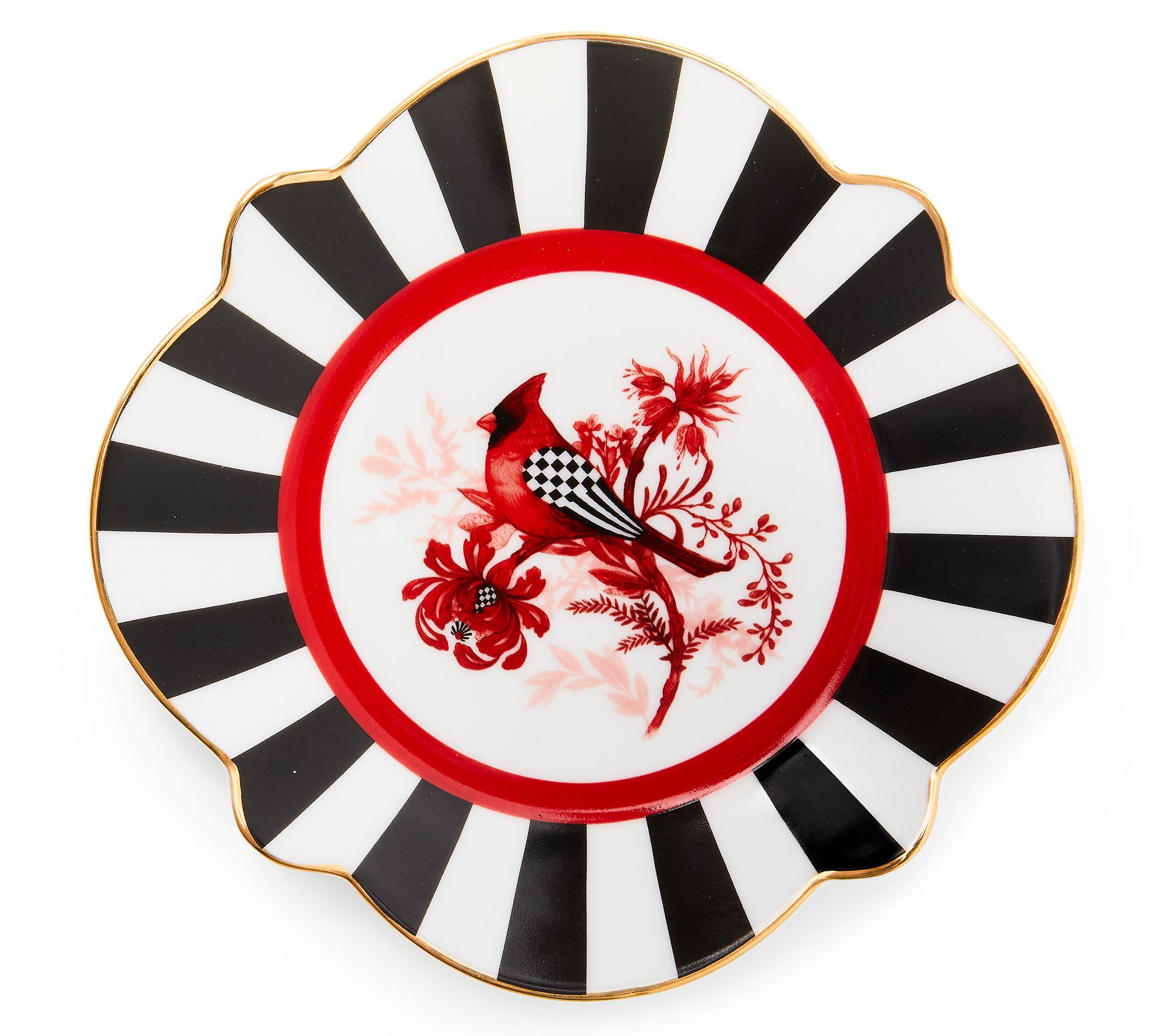 MacKenzie-Childs Cardinal Toile Bread & Butter Plate