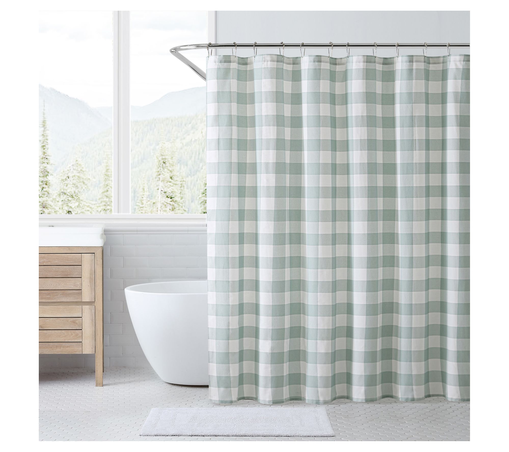 Eddie Bauer Cabin Plaid Green 72" X 72" ShowerCurtain