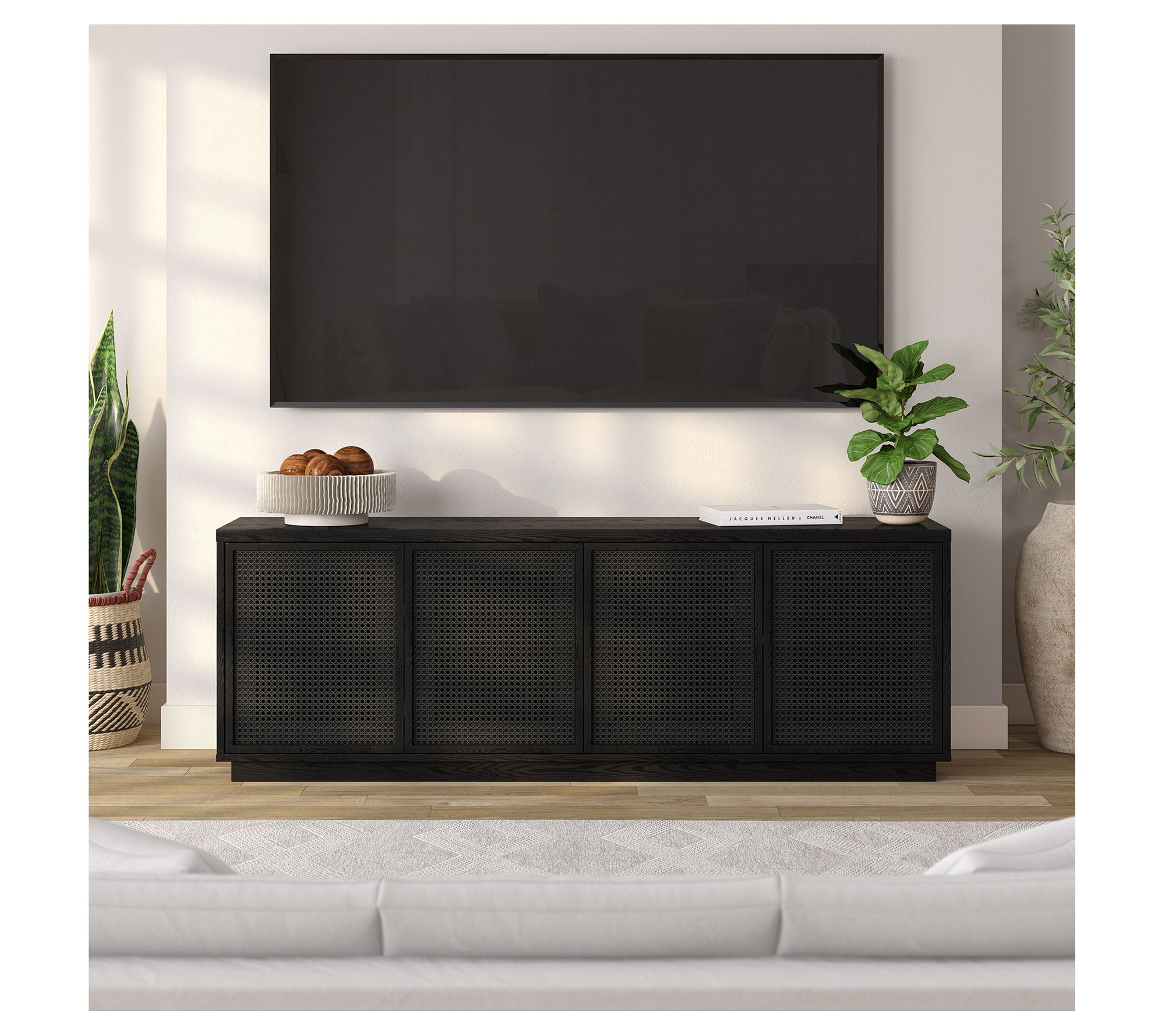 Hudson&Canal Pryce Rectangular TV Stand for TV's up to 78"