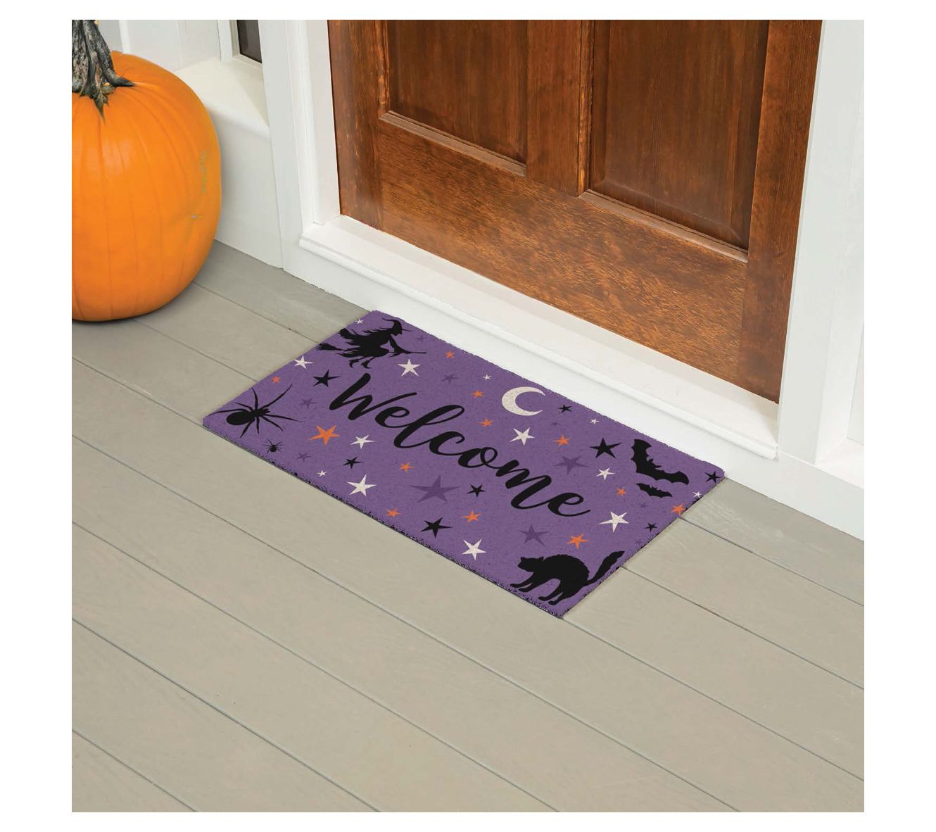 Evergreen Halloween Themed PVC Dirt Trapper Doormat