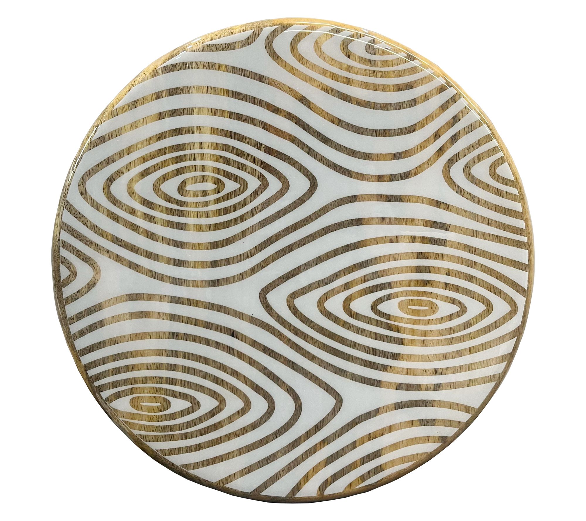 "As Is" Temp-tations 12" Mango Wood Lazy Susan