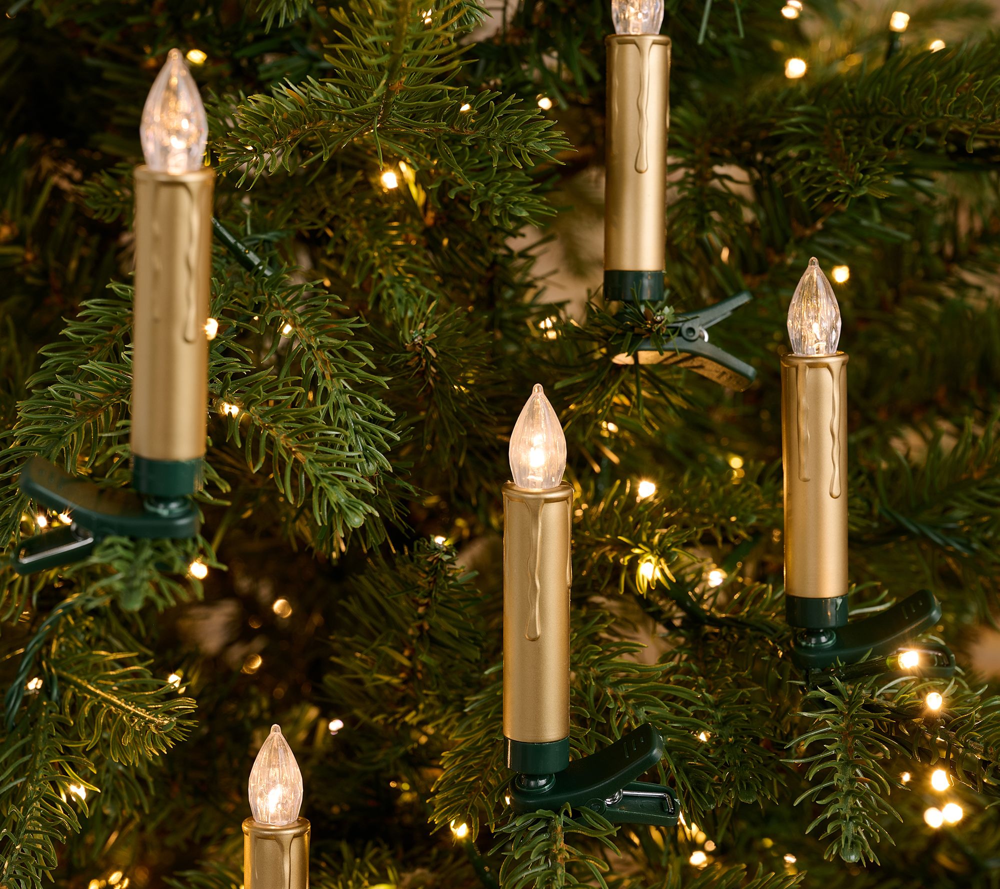 "As Is" Set-10 Clip-On Taper Candles w/ Remote by Valerie