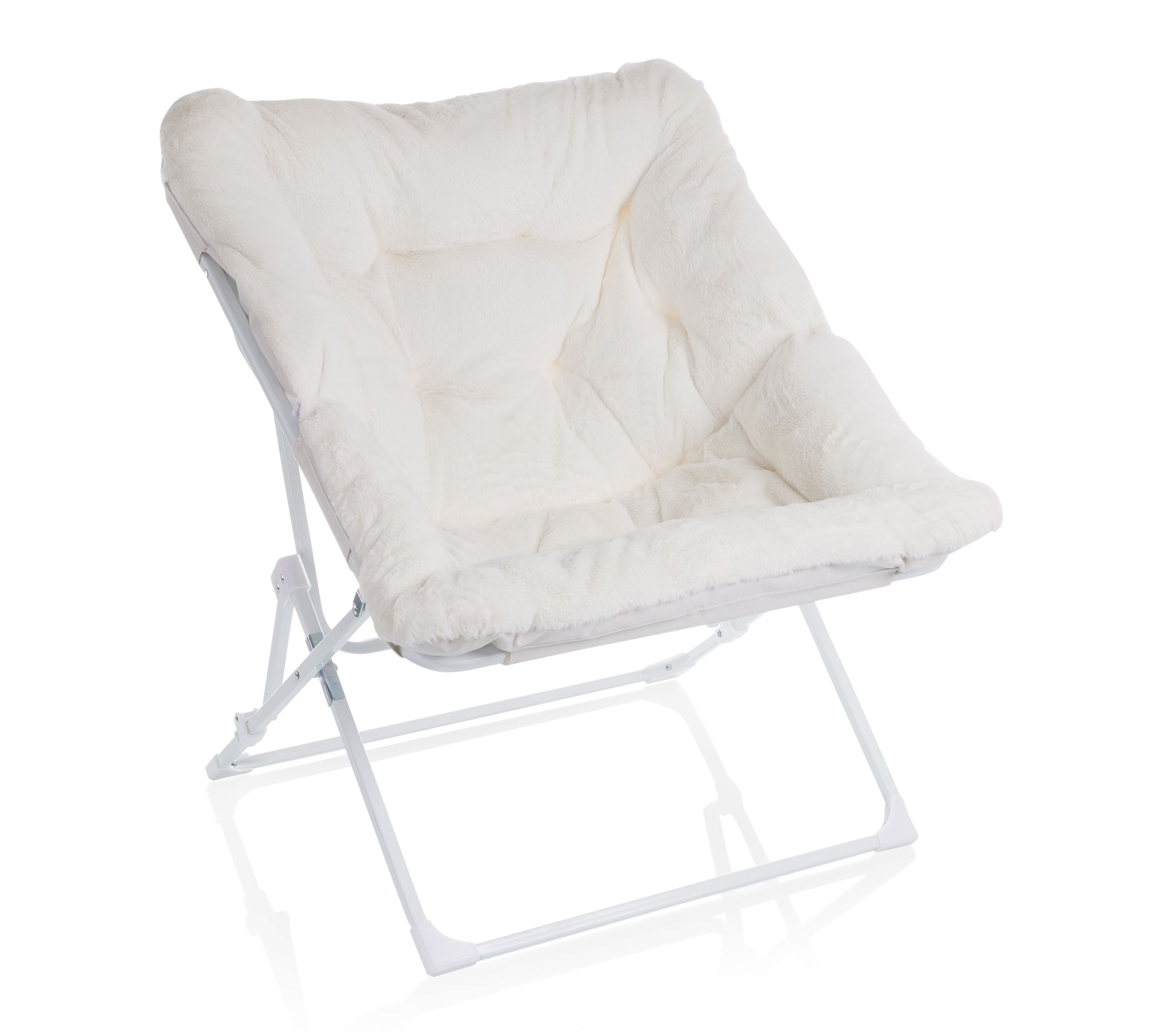 Oniva Mellow Dorm White Folding Home Chair
