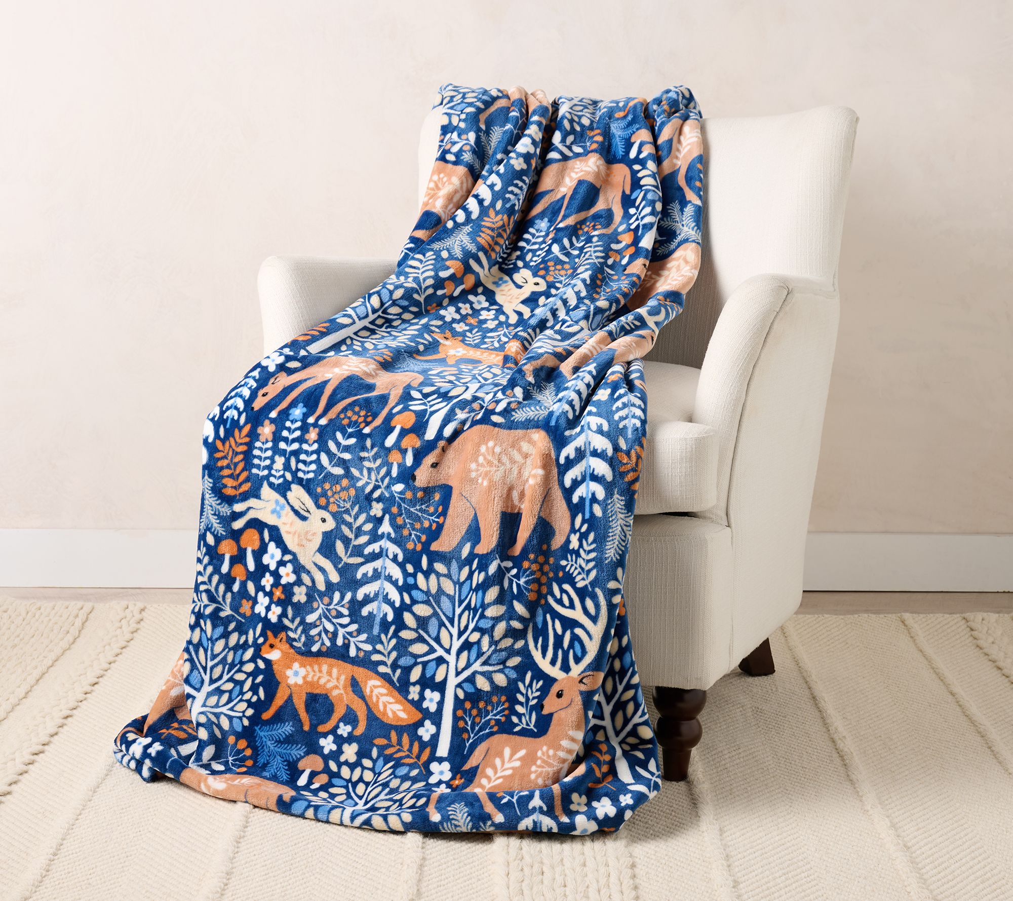 "As Is" Kringle Express Oversized 60x80 Holiday Printed Throw