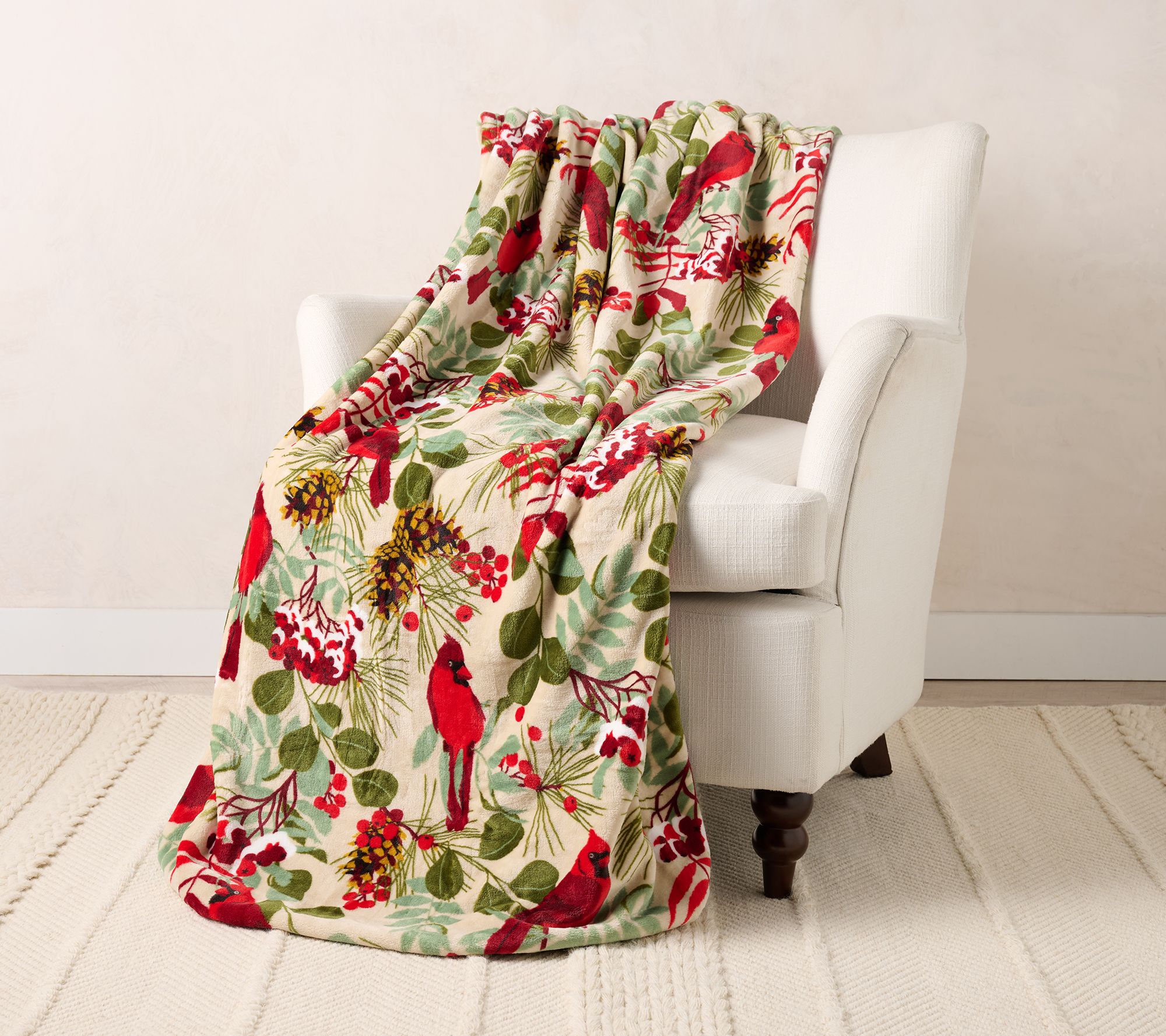 "As Is" Kringle Express Oversized 60x80 Holiday Printed Throw