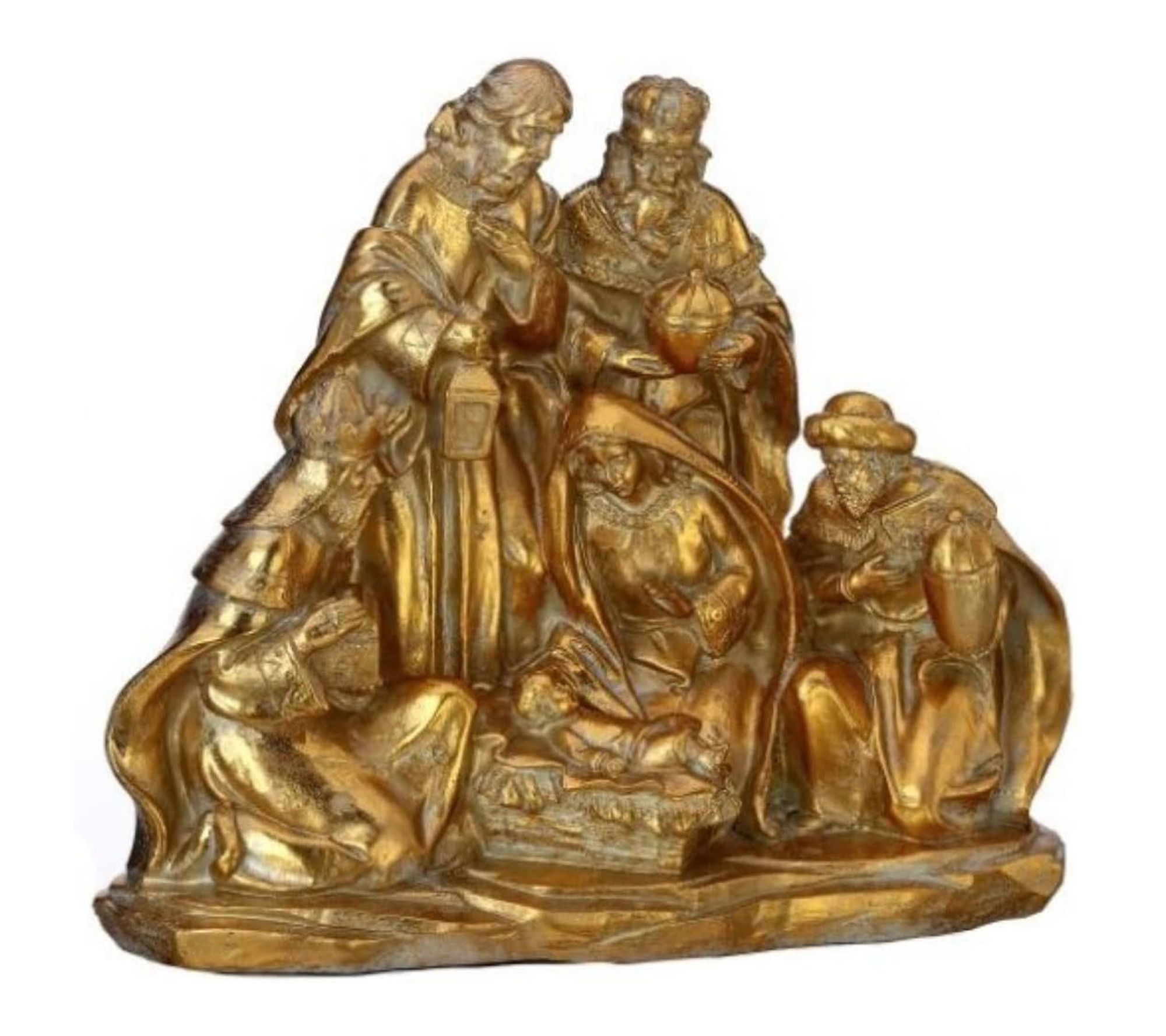 RC Home Decor -8.5" Gold Holy Family Nativity Scene Figurin
