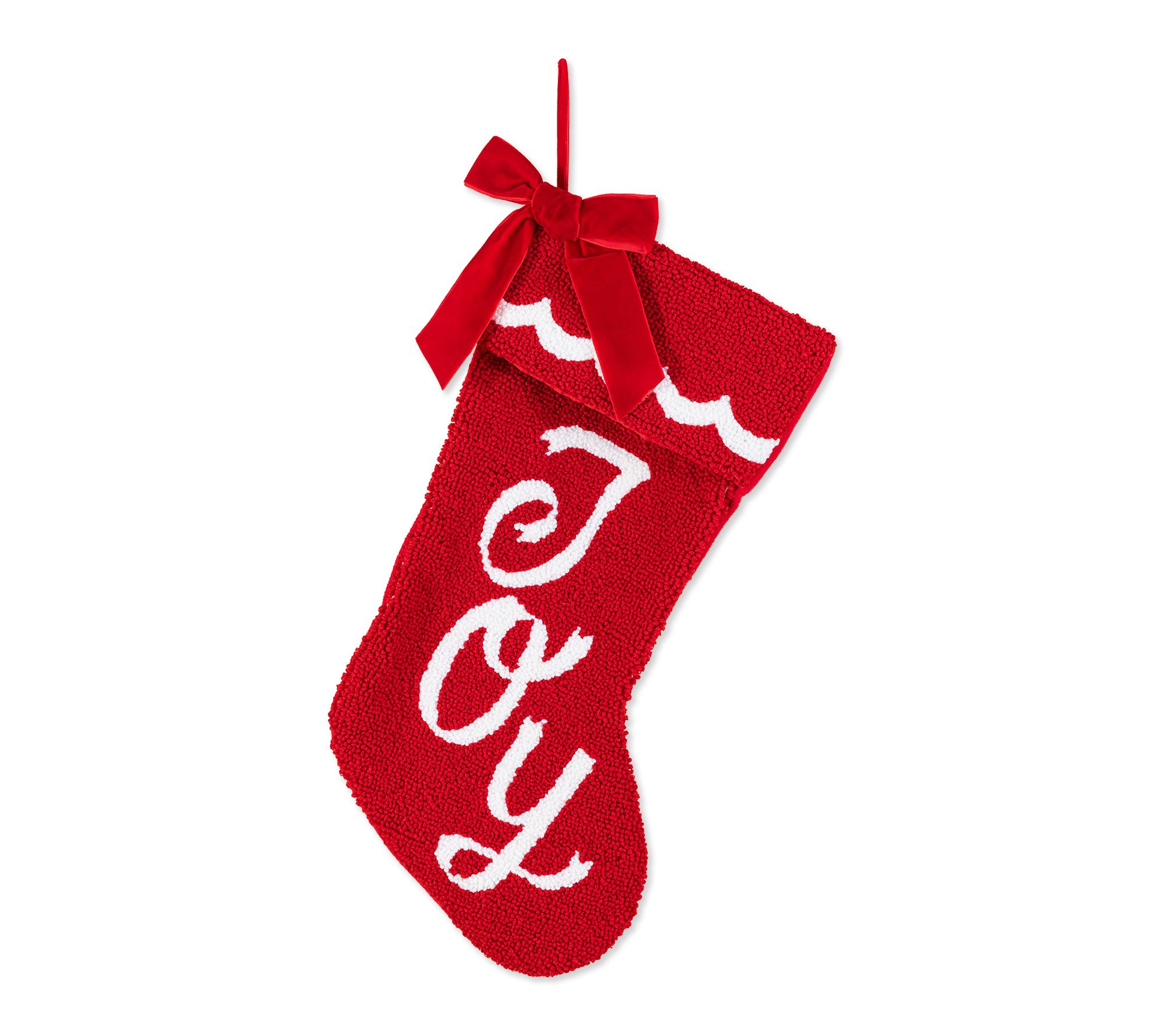 Glitzhome 21"L Hooked JOY Stocking
