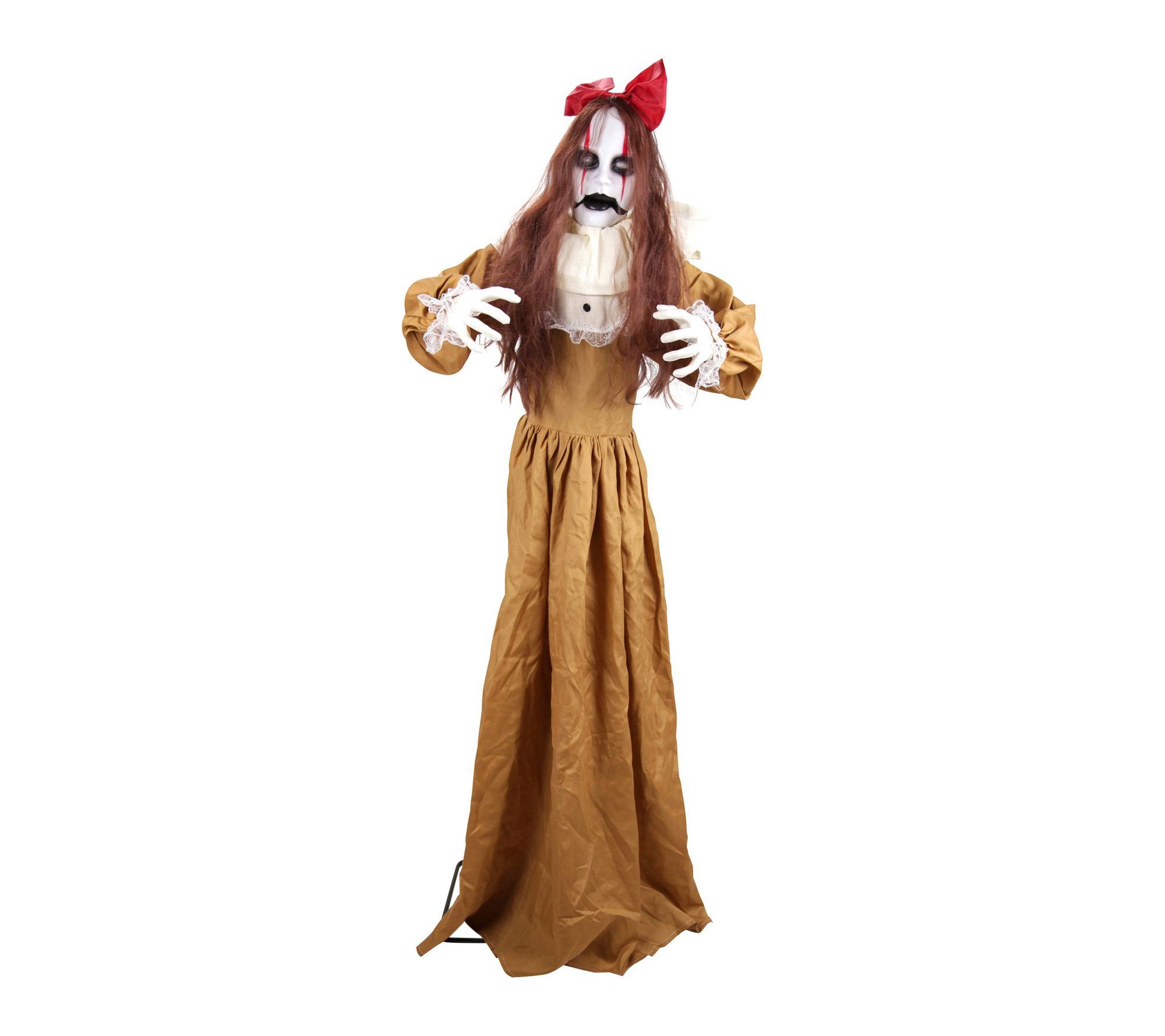 Haunted Hill Farm 5.4ft Standing Pop-Up Creepy Lady Animatronic
