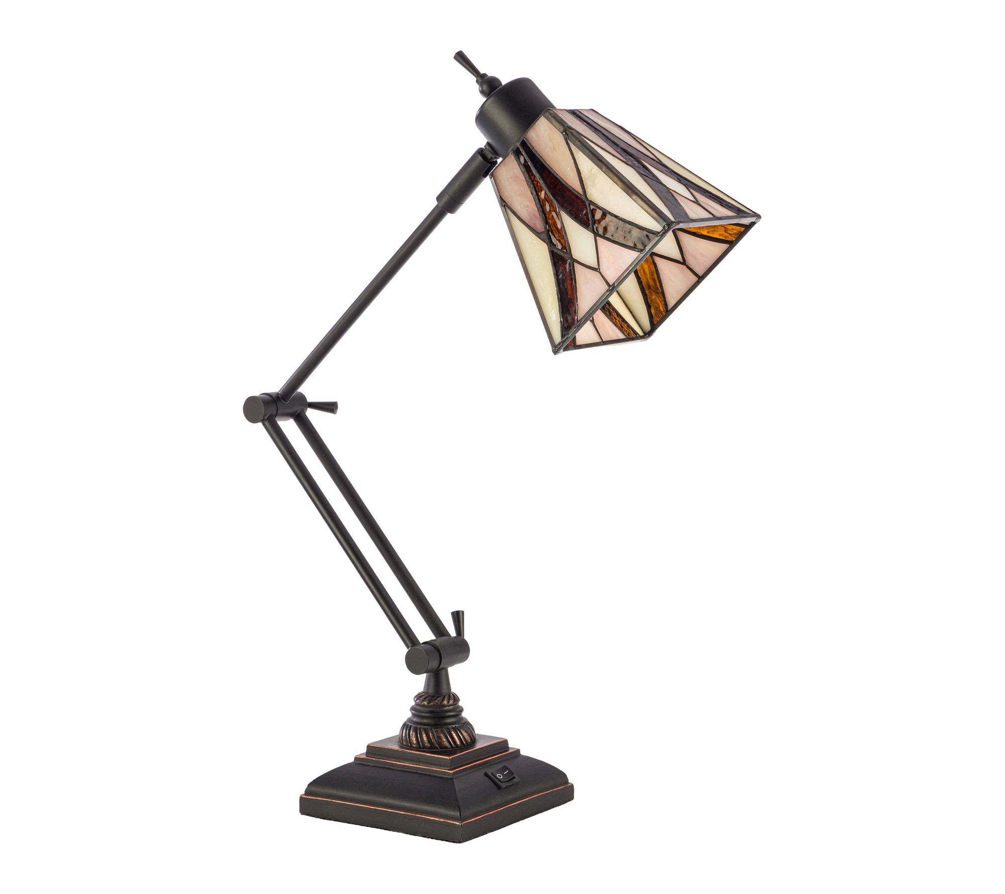 Lavish Home Stained Glass Tiffany Architect Desk Lamp