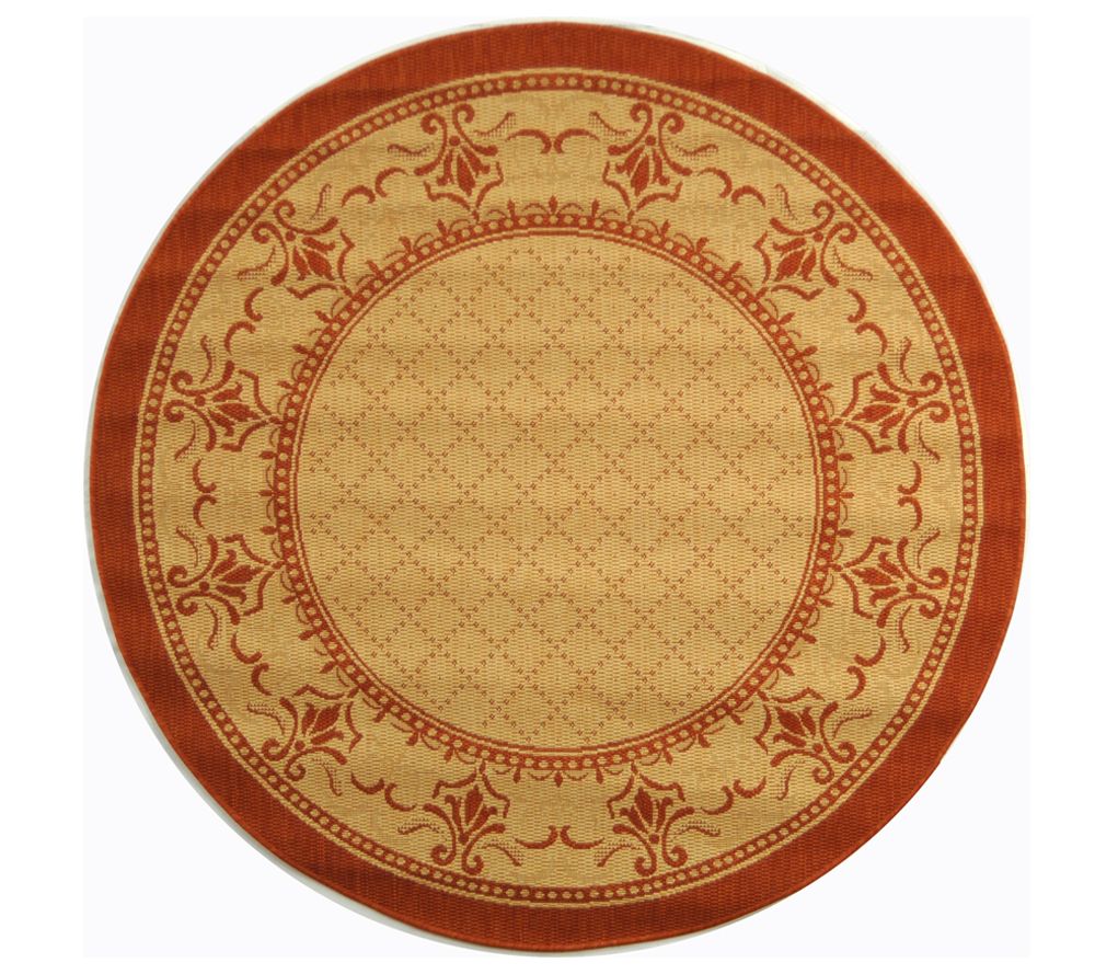 Safavieh Courtyard Trellis Vine 6'7" Rug Round