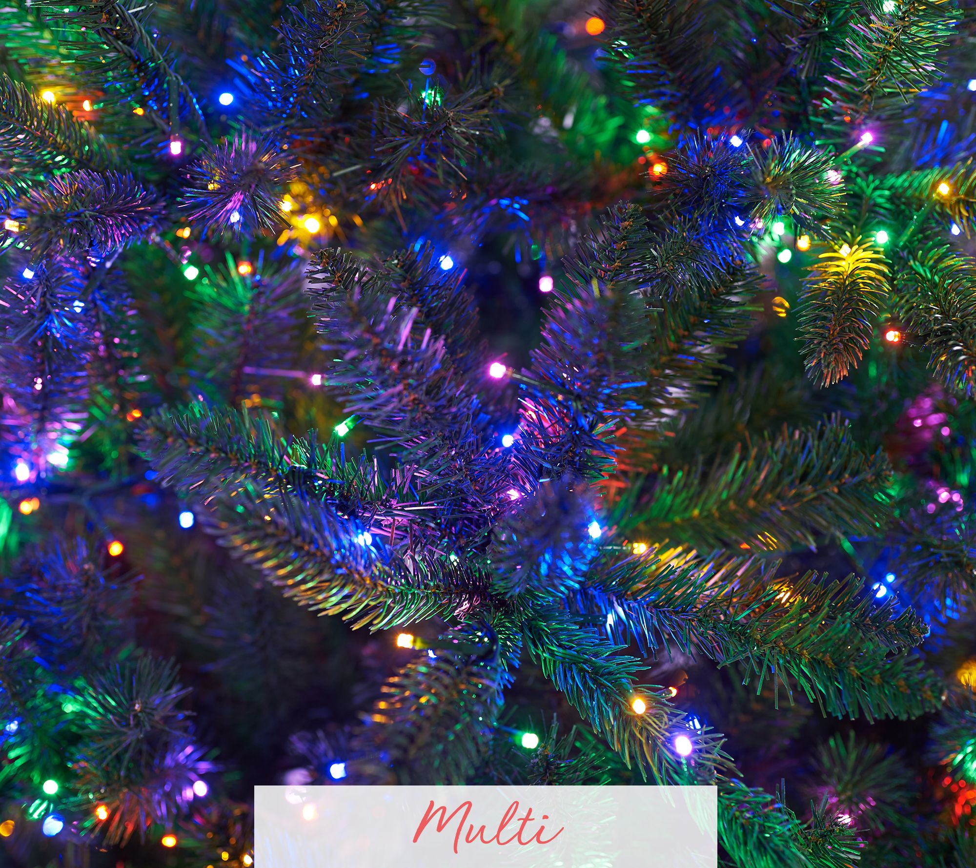 (QVC) Santa's Best MultiFunction Green or Flocked LED Microlight Tree