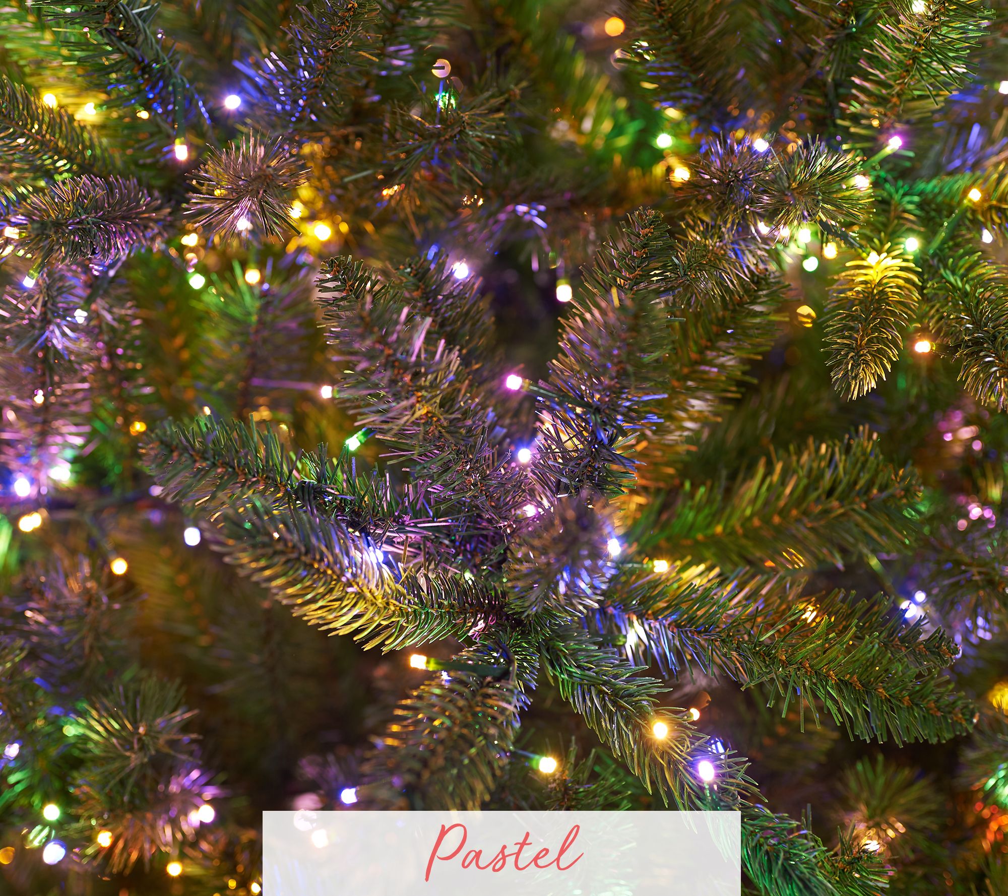 (QVC) Santa's Best MultiFunction Green or Flocked LED Microlight Tree