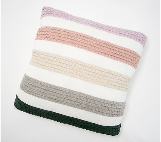 Farm to Home Rainbow Knit 18" x 18" Throw Pillow