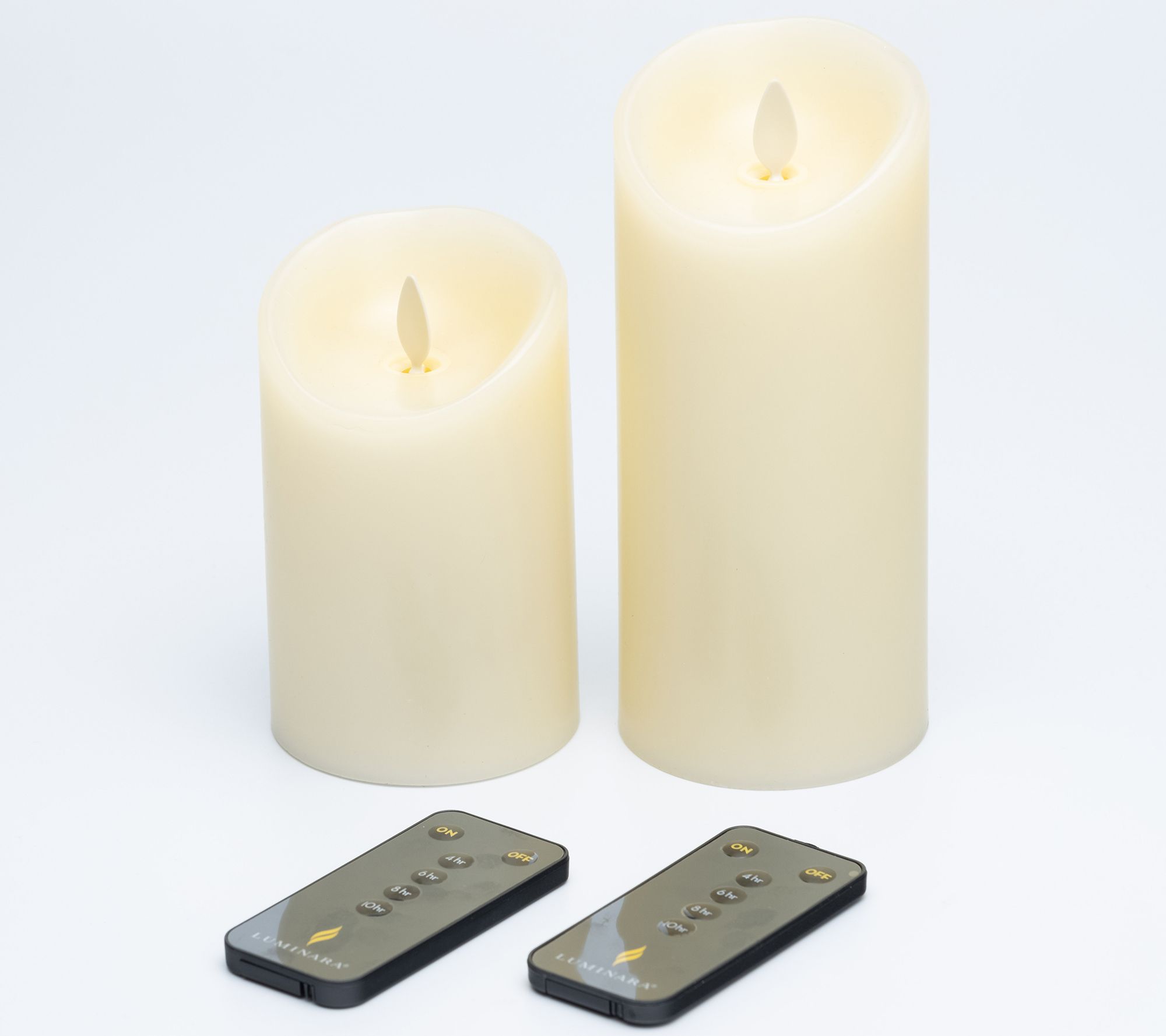 Luminara Set of (2) 4" & 6" Flameless Candles with Gift Box