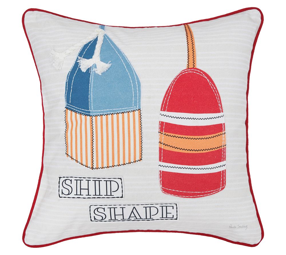 C&F Home 18"x18" Buoy Ship Shape Printed/Applique Throw Pillow