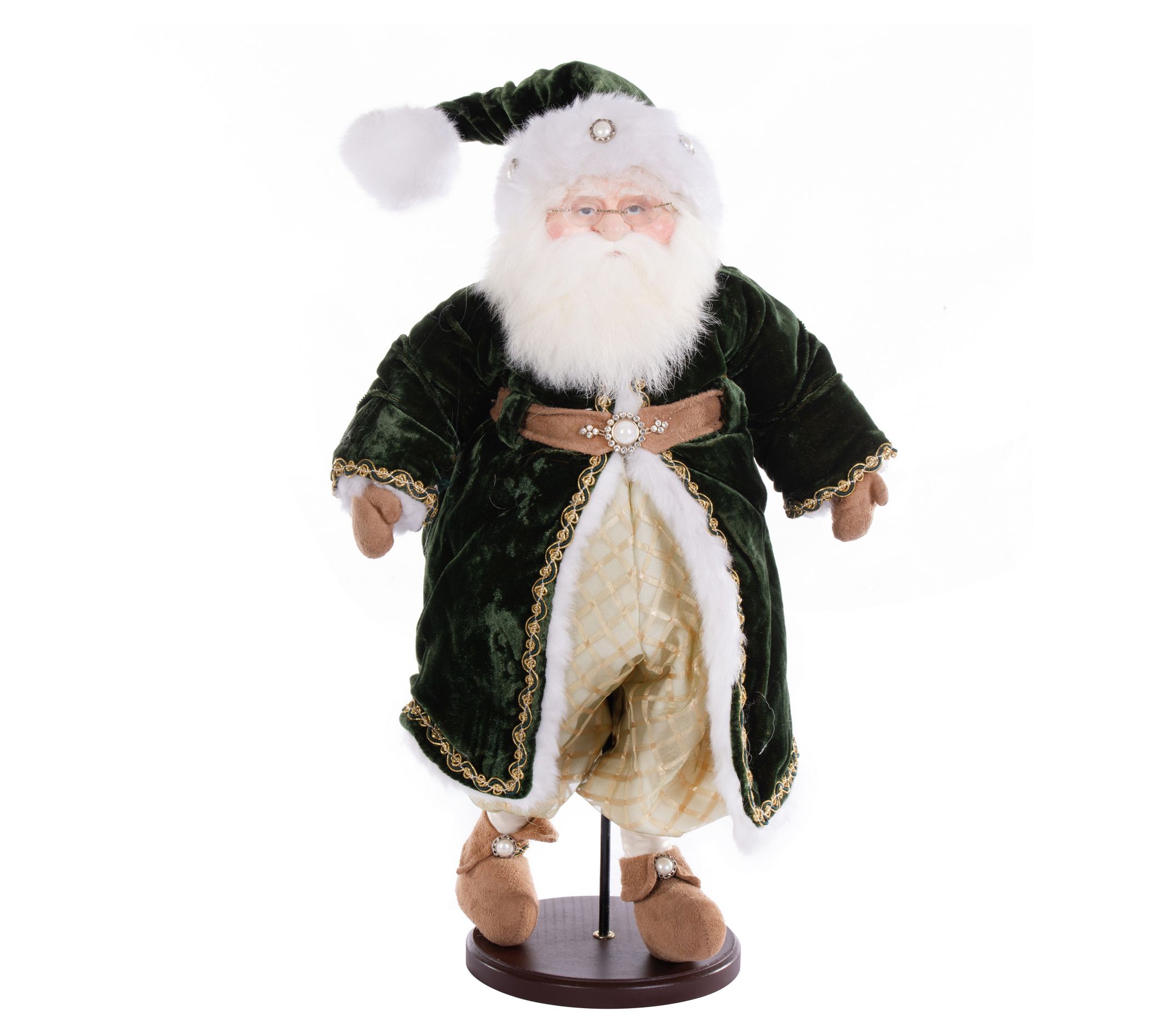 Vickerman 19" Silent Night Santa Doll with Stan