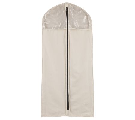 Household Essentials Zippered Hanging Canvas Suit / Dress Bag - QVC.com