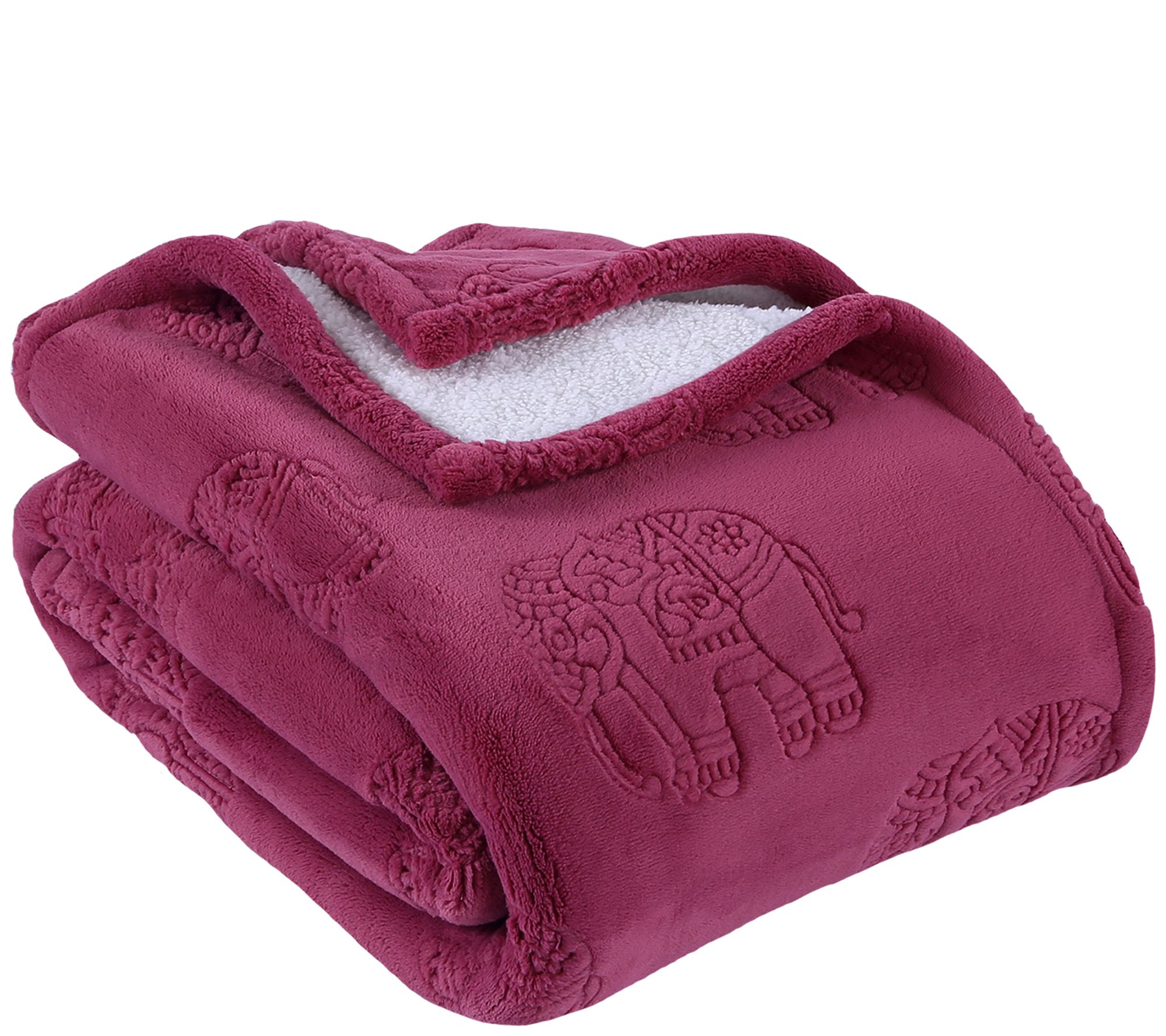 Berkshire Blanket Elephant Sherpa PrimaLush Throw Blanket
