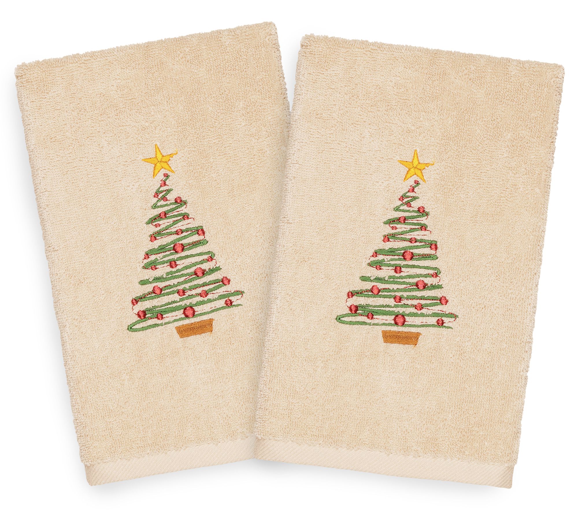Linum Home Textiles Christmas Tree 2-Piece HandTowels