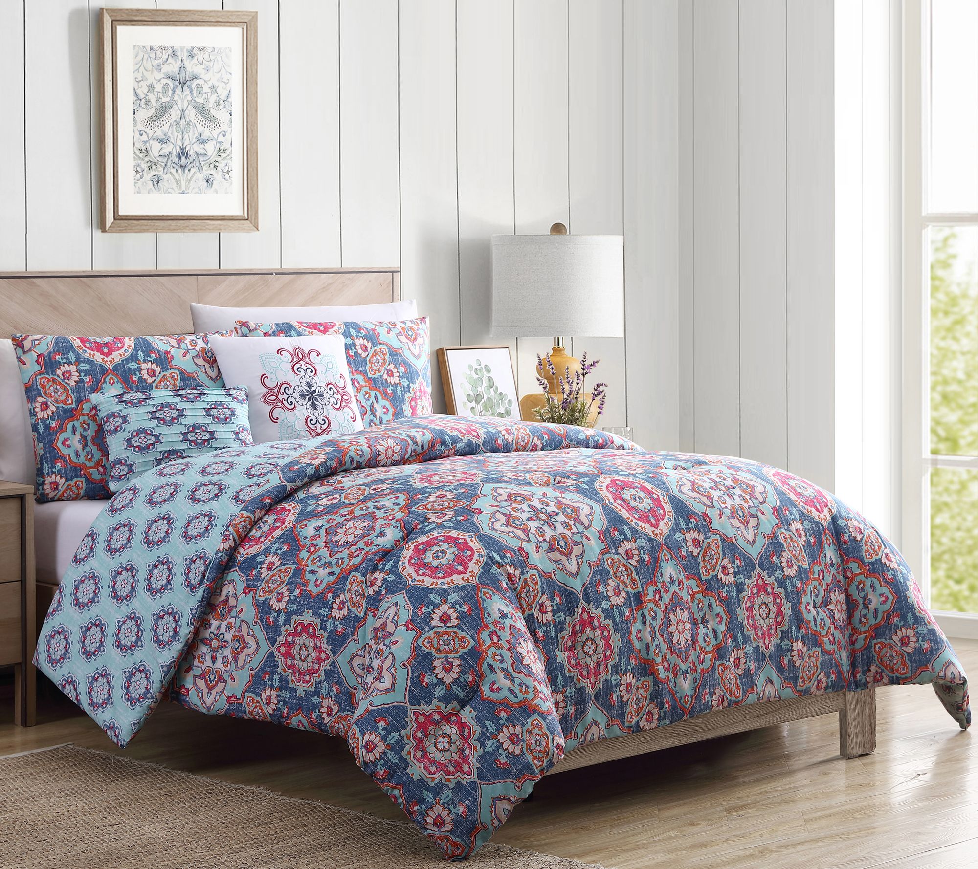 Vcny Home Riya 4 Piece Twin Xl Comforter Set Qvc Com