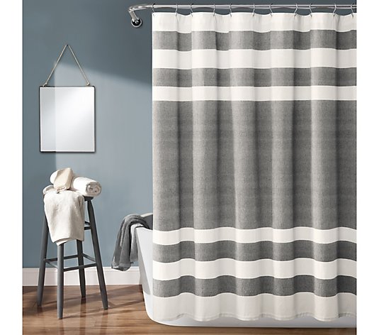 Cape Cod Stripe 72" x 72" Shower Curtain by Lush Decor