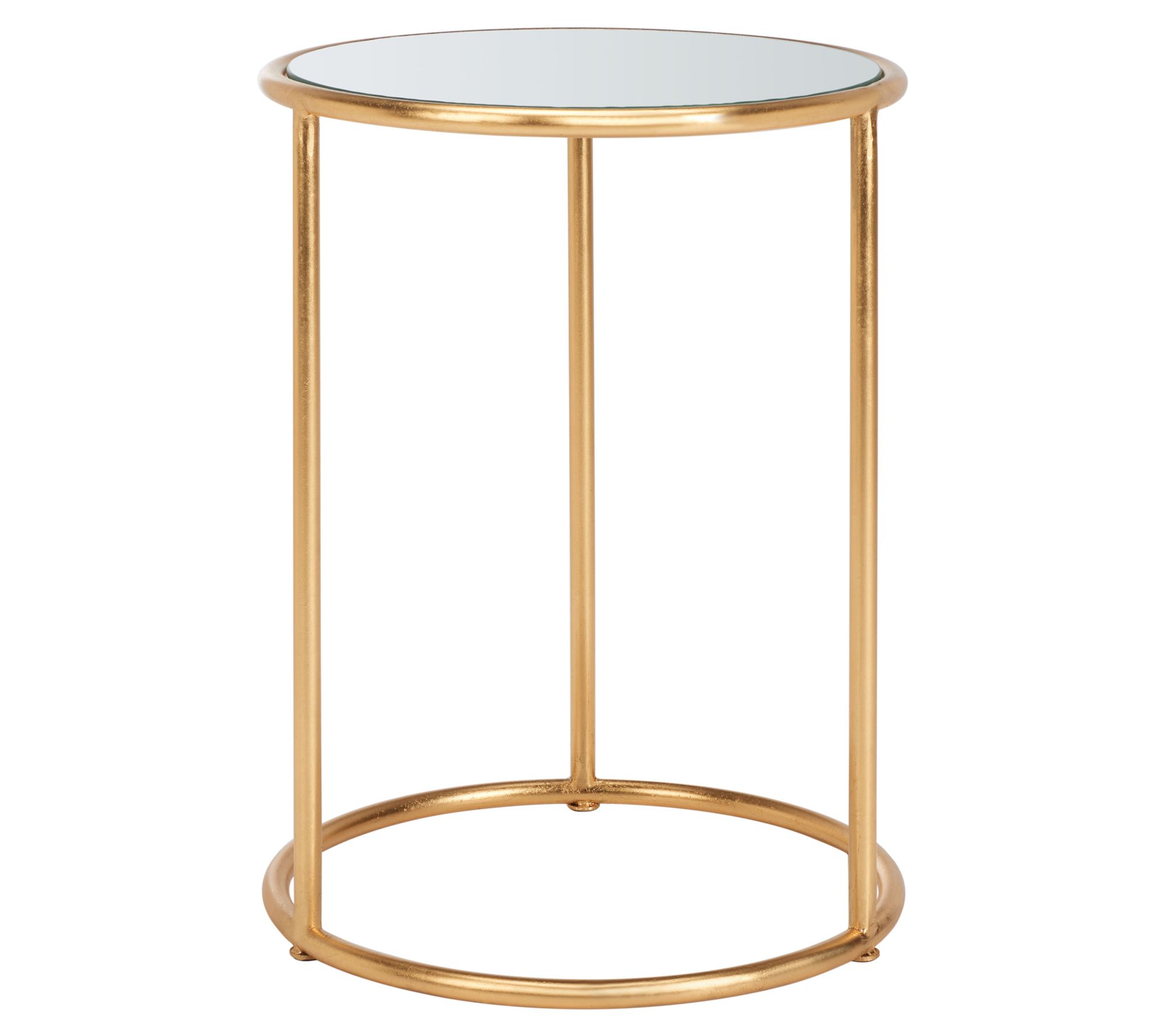 Safavieh Shay Glass Top Gold Leaf Accent Table
