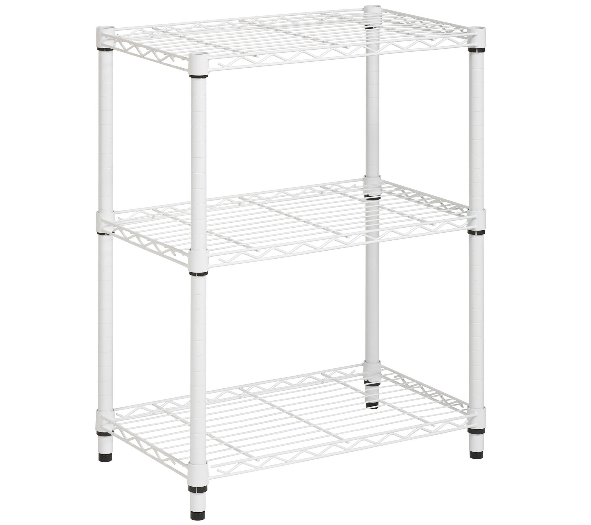 Honey-Can-Do 3-Tier White Steel Urban Adjustable Shelving Uni - QVC.com