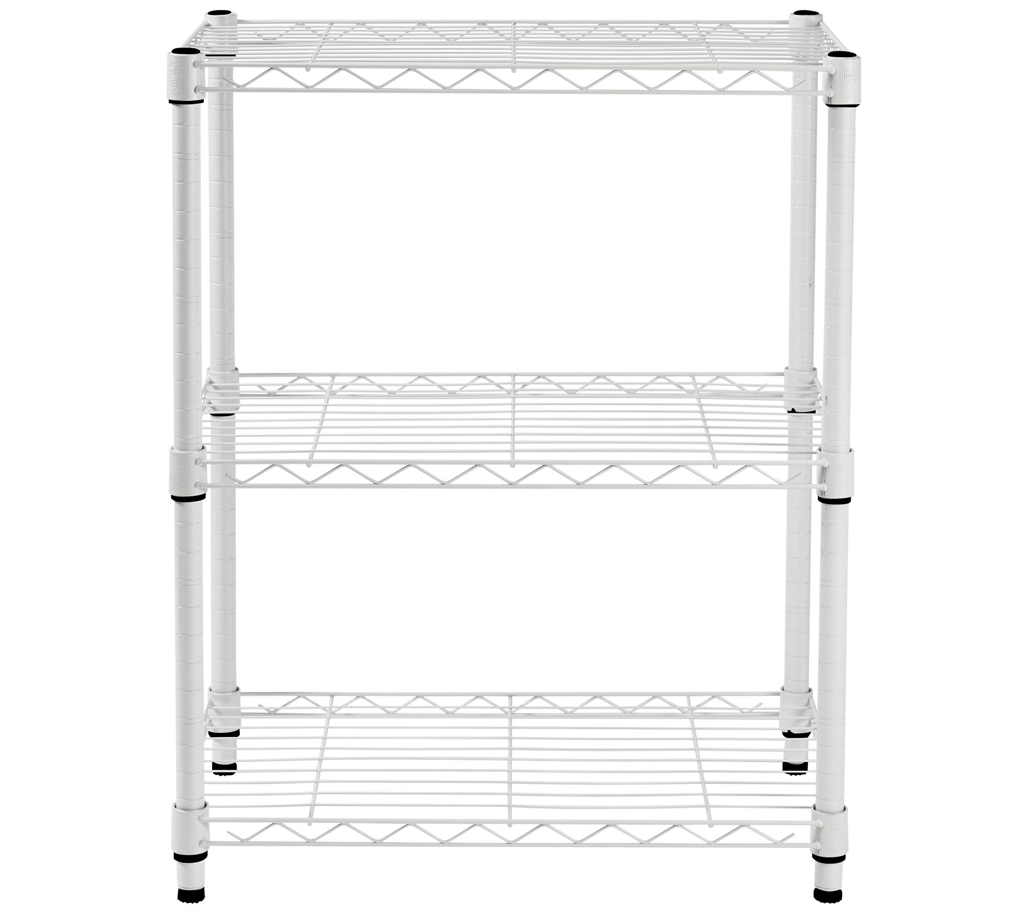 HoneyCanDo 3Tier White Steel Urban Adjustable Shelving Uni