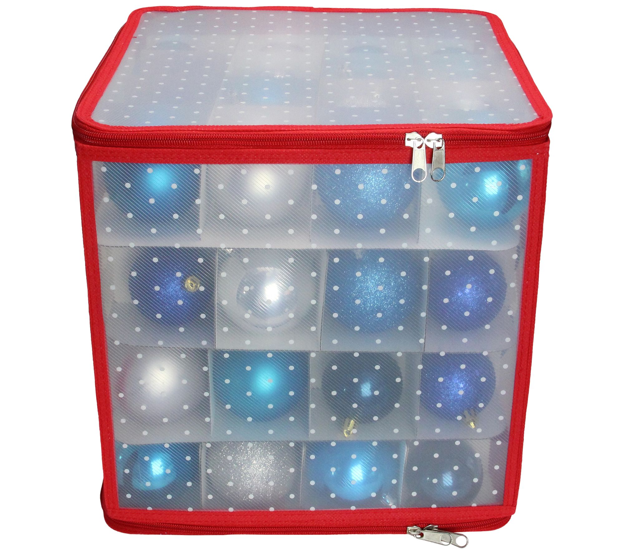 Northlight 12.5" Transparent Zip Up Ornament Bag